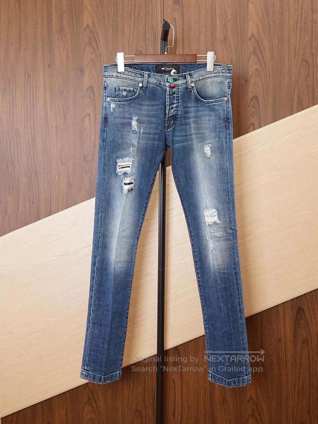 Kiton Kiton Distressed Denim Jeans for Sale. Size US 33 - 1 Thumbnail