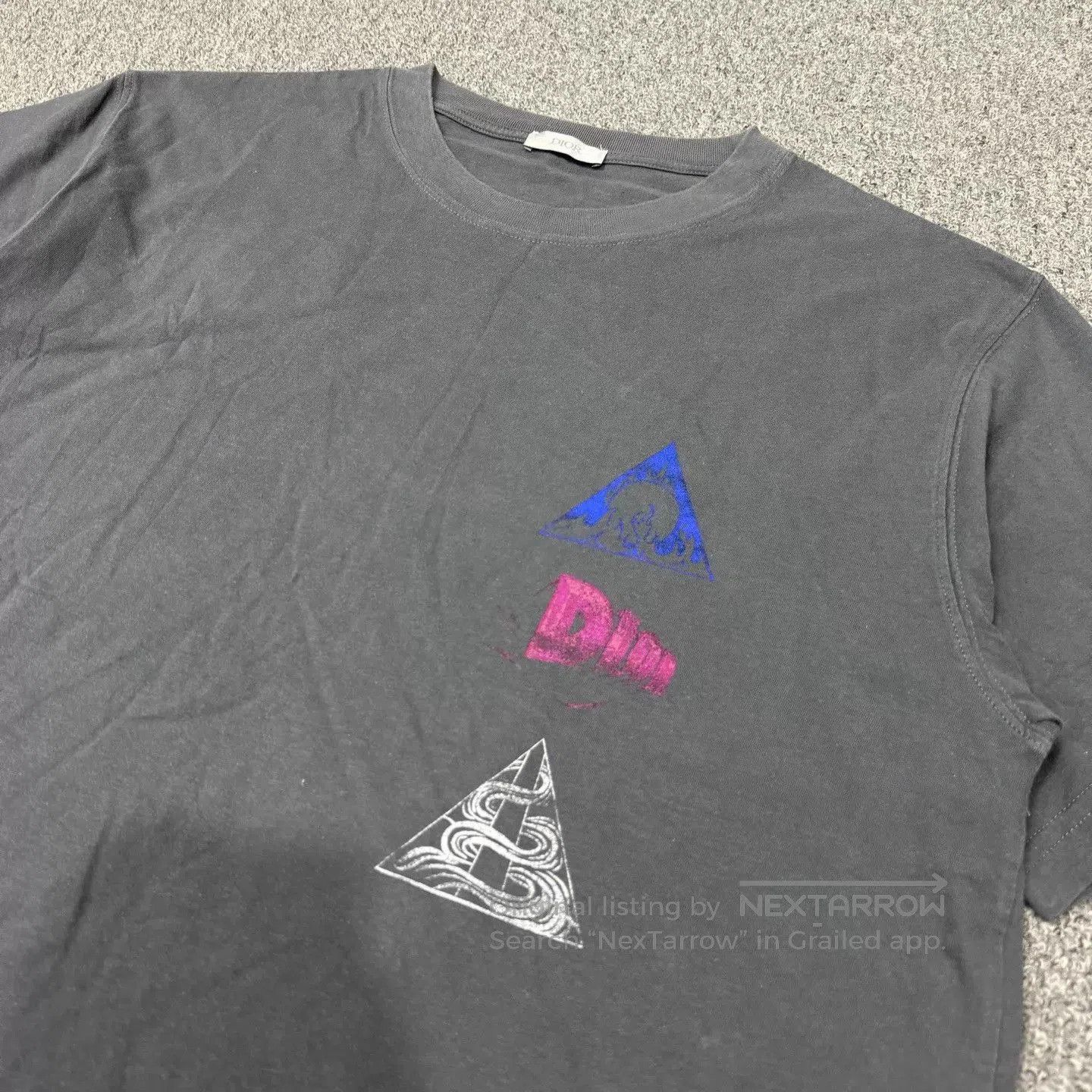 Dior Gray Short Sleeve Graphic T-Shirt. Size US L / EU 52-54 / 3 - 3 Thumbnail