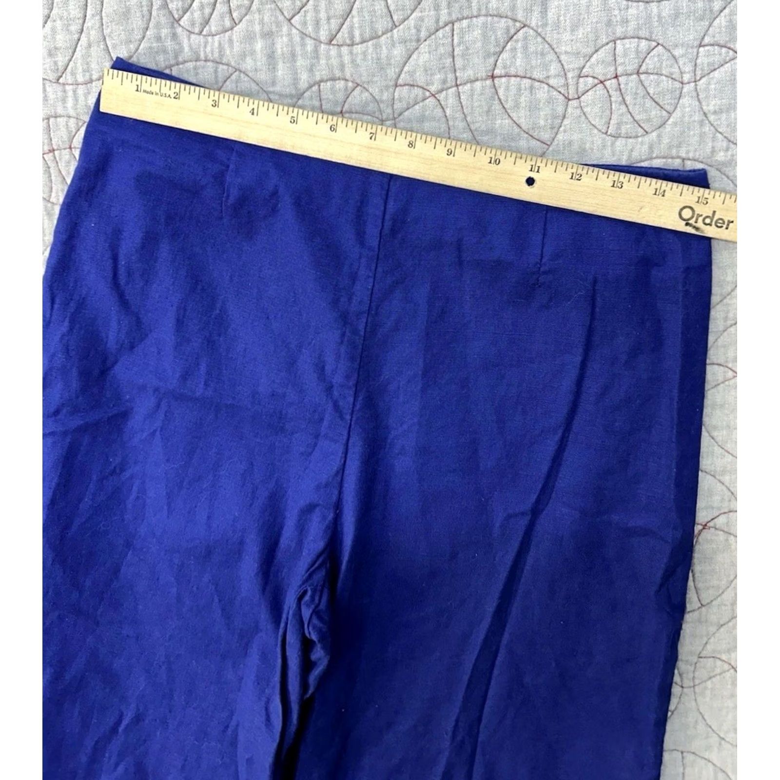 Staud STAUD Pine Pants Midnight Blue Cotton Linen Women’s 8 Regular Ankle Womens Size 30" / US 8 / IT 44 - 6 Thumbnail