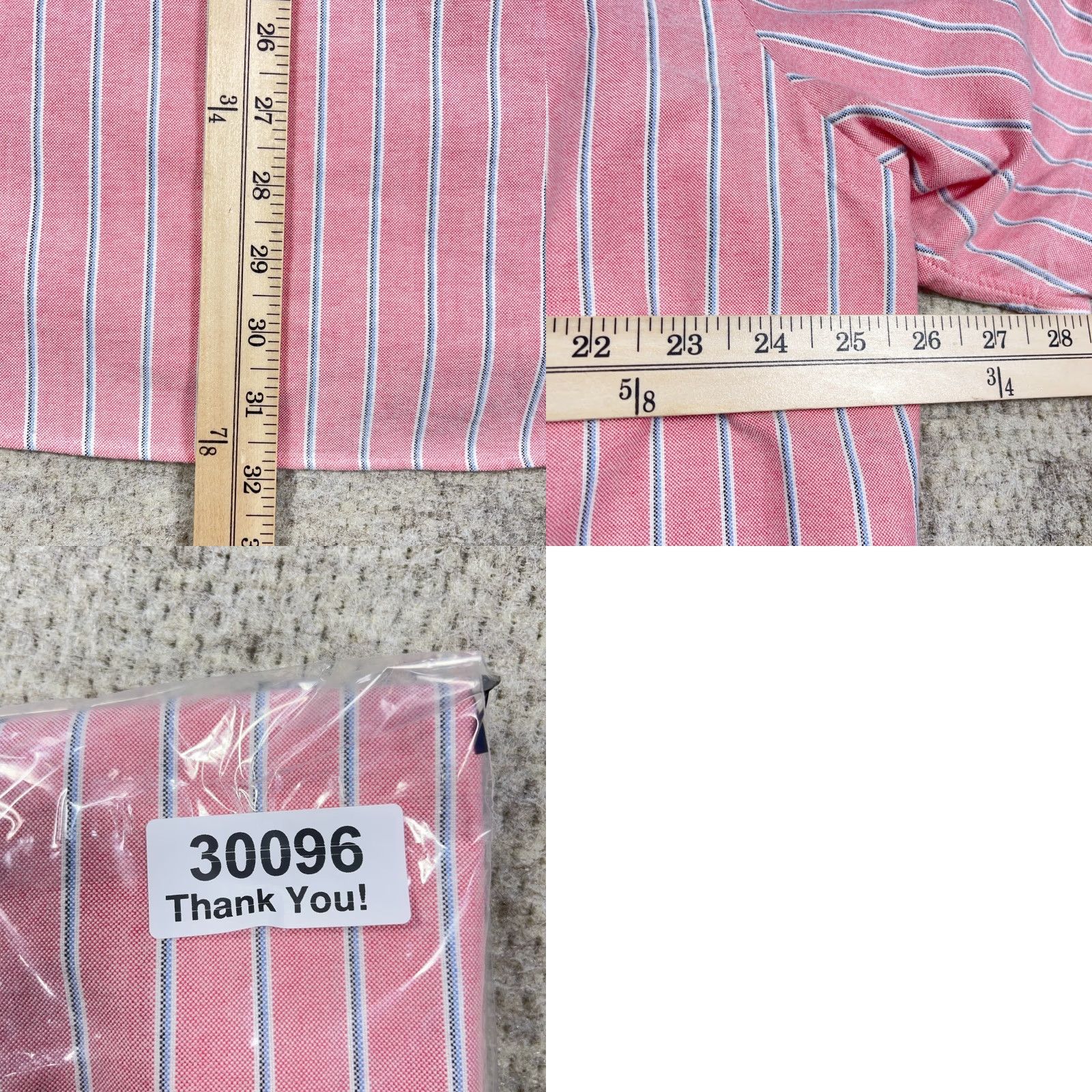 Ralph Lauren Ralph Lauren Oxford Shirt Men XL Pink Blue Striped Button Up OCBD Shirt Size US XL / EU 56 / 4 - 8 Thumbnail