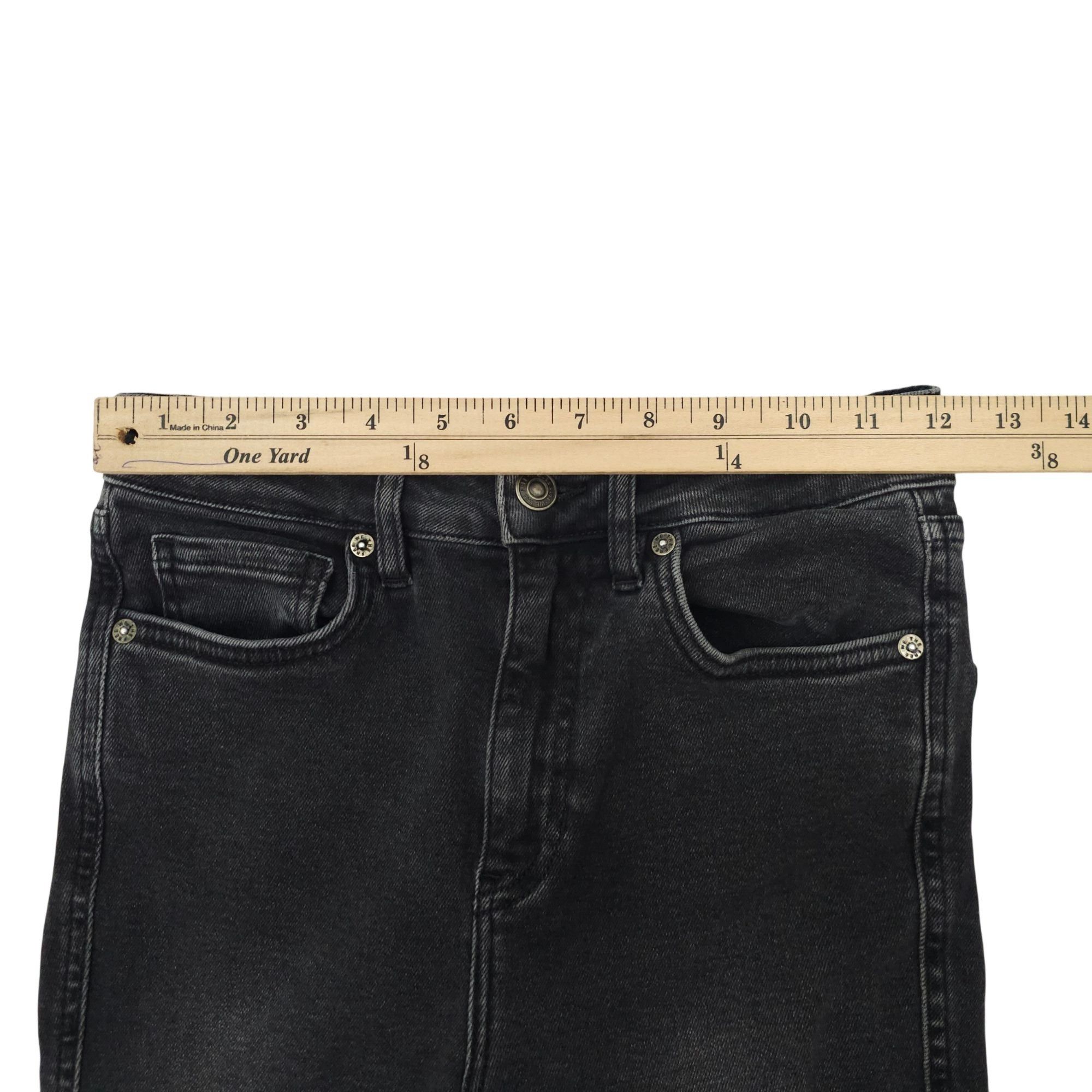 Free People We The Free People Jeans 26 High Rise Skinny Raw Hem Washed Size 24" / US 00 / IT 34 - 3 Thumbnail