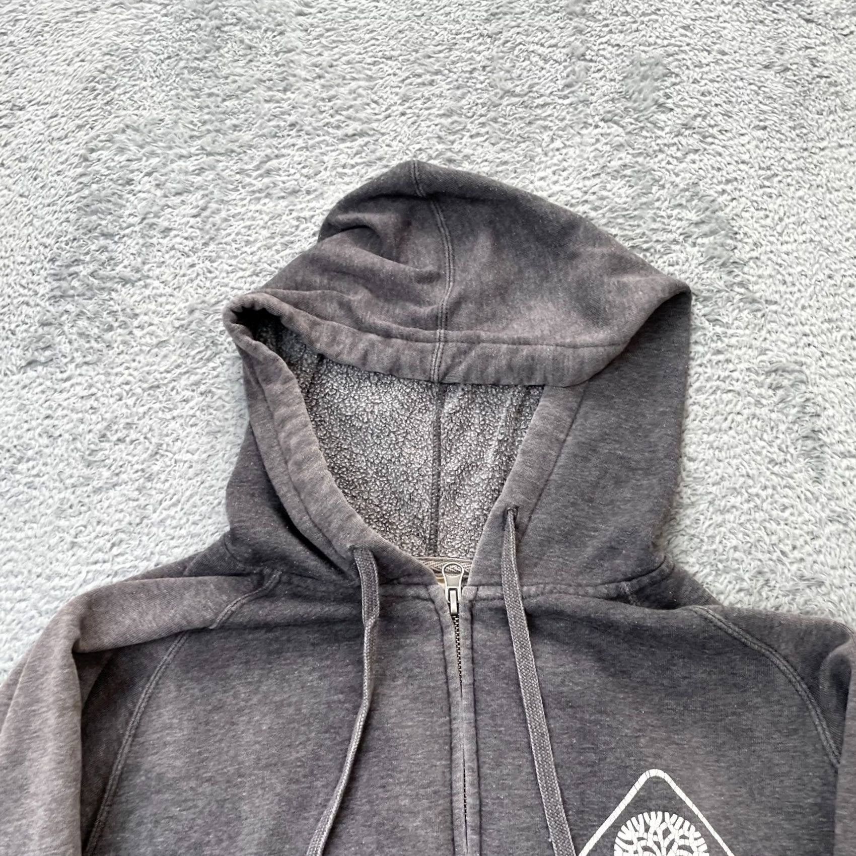Neighborhood Oaklandish Hoodie Mens M Gray Full Zip Fleece Graphic Print Logo Pockets Neighbourhood Quality Goods Size US M / EU 48-50 / 2 - 6 Thumbnail