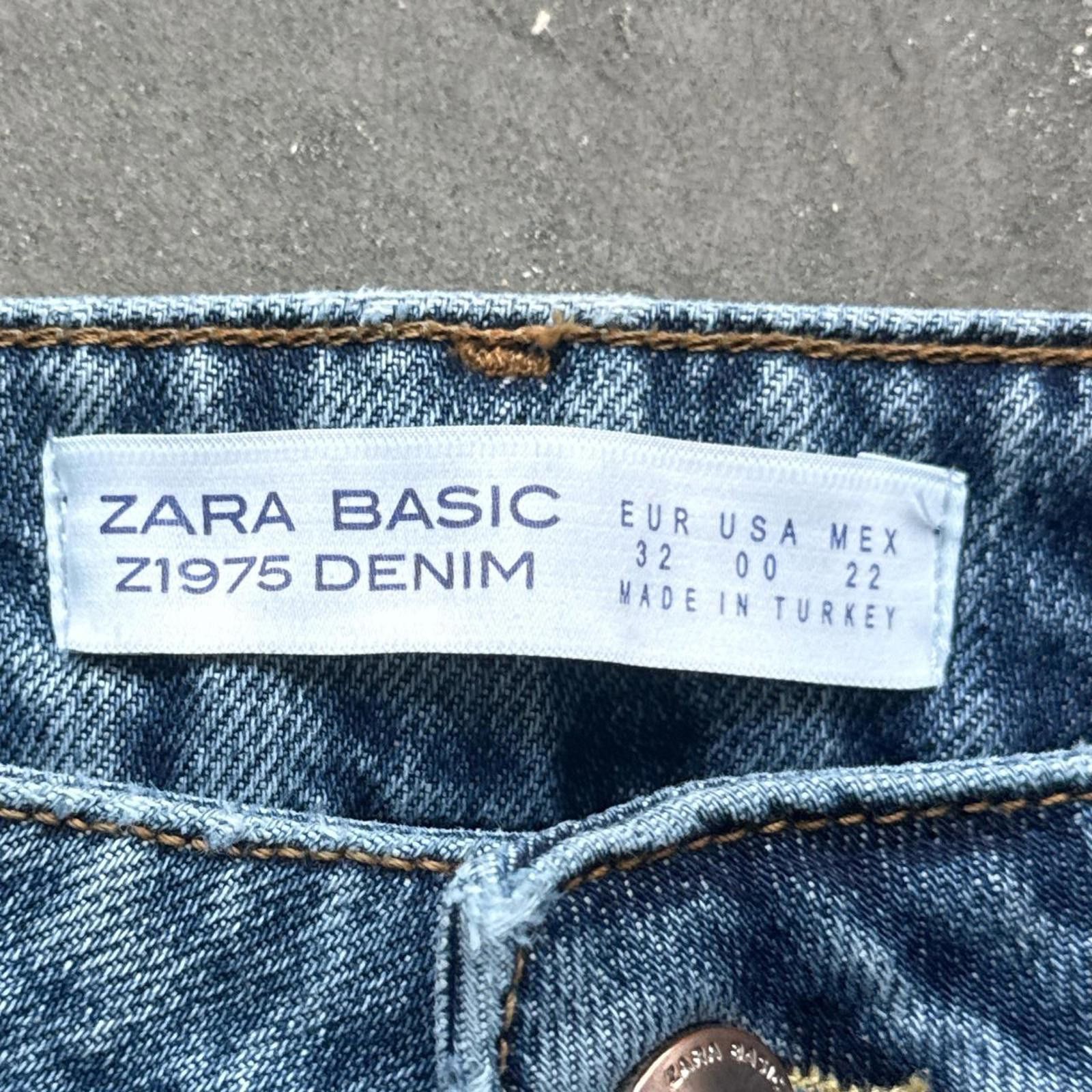 Zara Zara Cheetah Print High-Waisted Distressed Denim Jeans Size 25" / US 0 / IT 36 - 5 Thumbnail