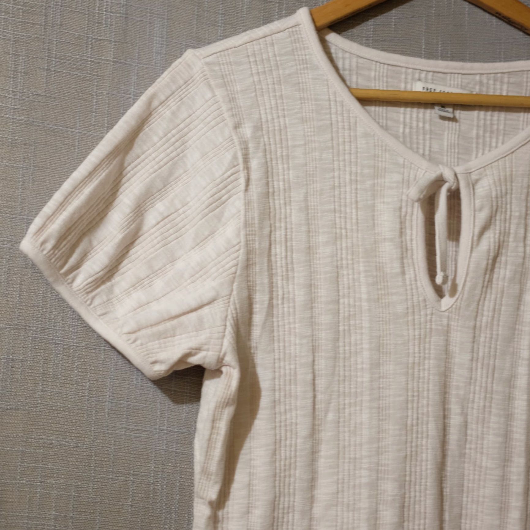 Vintage VINTAGE Free Assembly Knit Top BLOSSOM Tied Neck Stretch Casual Women's XL Blouse Knit Top - Bloosom - 90s? Size XL / US 12-14 / IT 48-50 - 2 Thumbnail