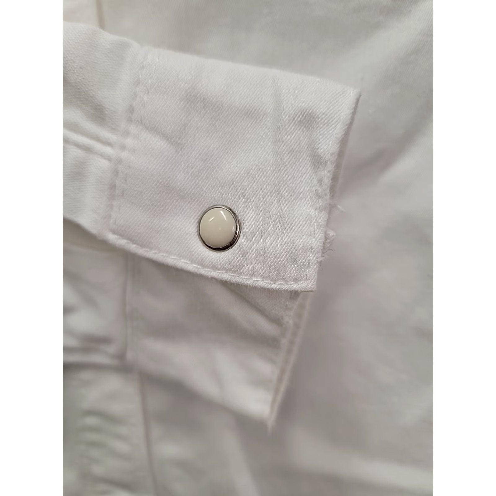Stetson Stetson Womens Shirt Western Snap Pockets Cotton Size L White Size L / US 10 / IT 46 - 6 Thumbnail