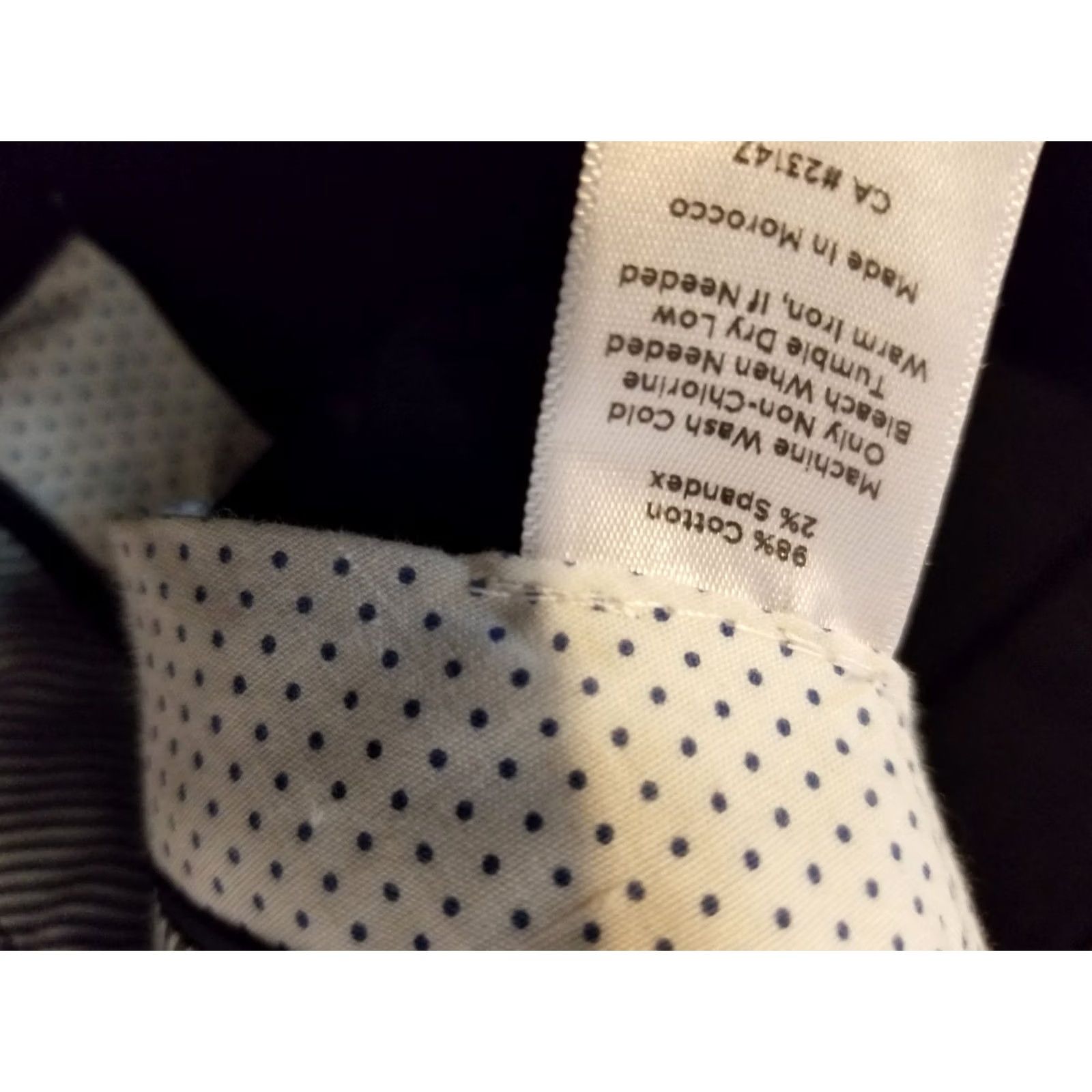 Talbots Womens Talbots Khaki Dress Pants 4 Black Slack Chino Trouser Size 27" / US 4 / IT 40 - 4 Thumbnail