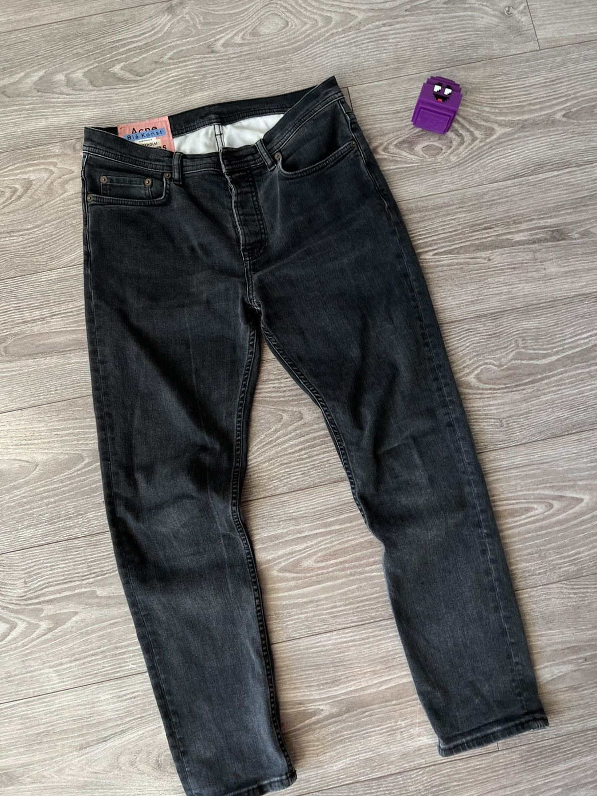 Acne Studios Acne Studios Bla Konst Stockholm River Used Black Men Jeans Size US 32 / EU 48 - 8 Thumbnail