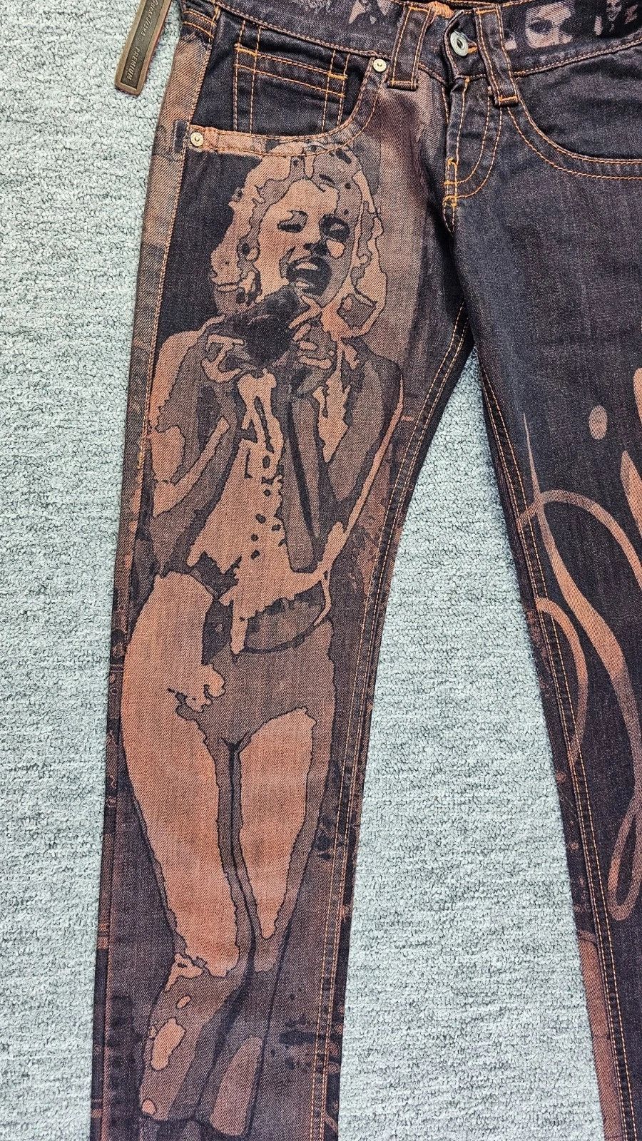 Guess Guess Jeans Marilyn Monroe Pants Venice Diva Graphic Blue 24 Size 24" / US 00 / IT 34 - 5 Thumbnail