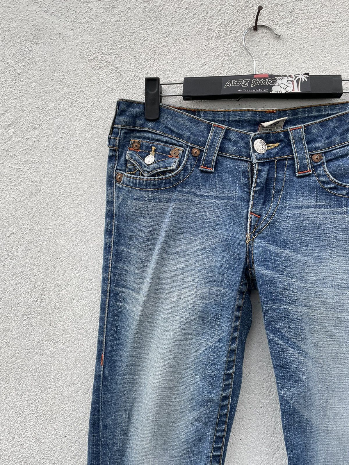 True Religion Vintage Y2K True Religion Flare Denim Jeans Size 31" - 4 Thumbnail