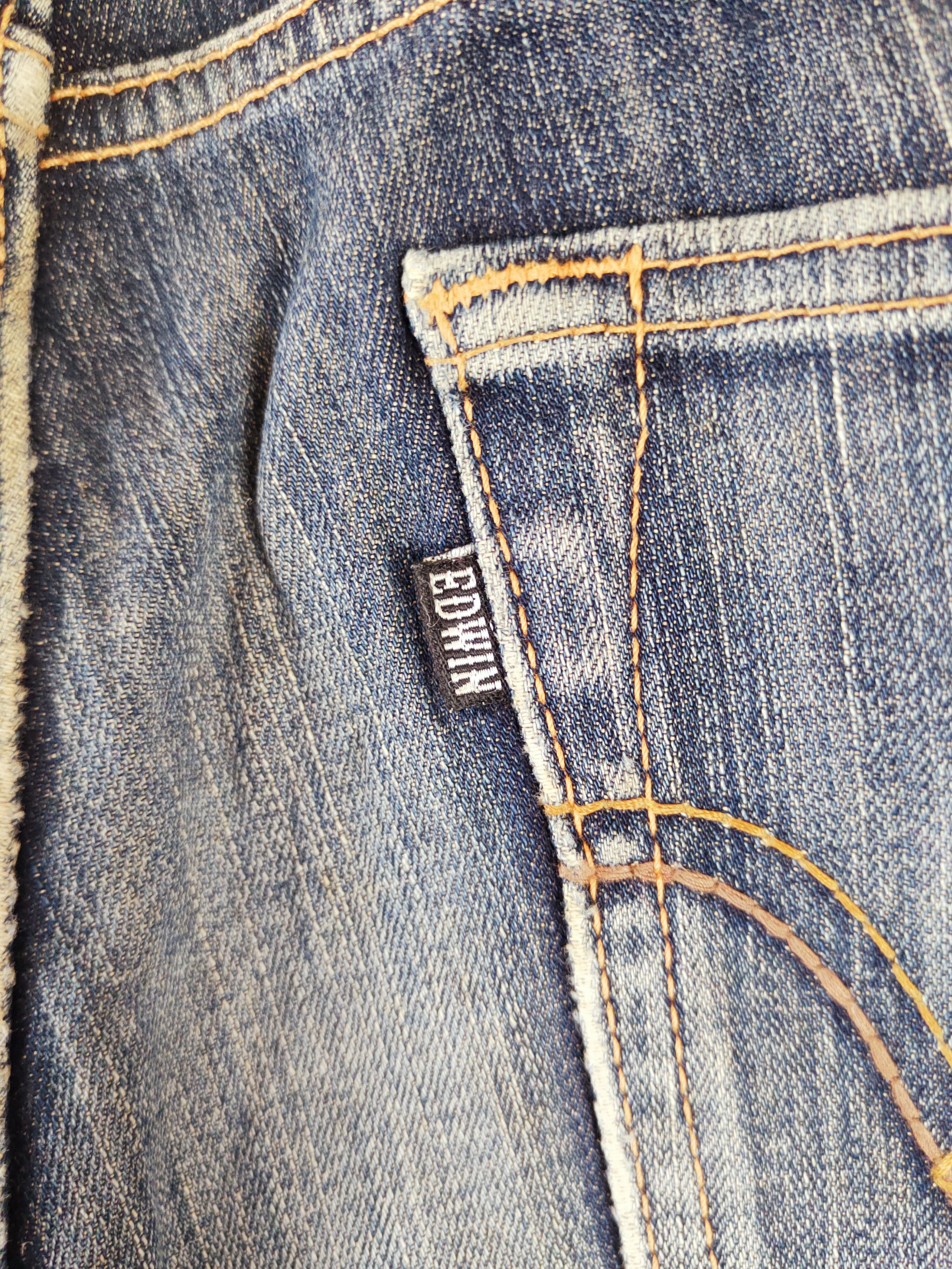 Edwin Edwin Dark Blue Distressed Ripped Jeans #W534 Size US 32 / EU 48 - 10 Thumbnail
