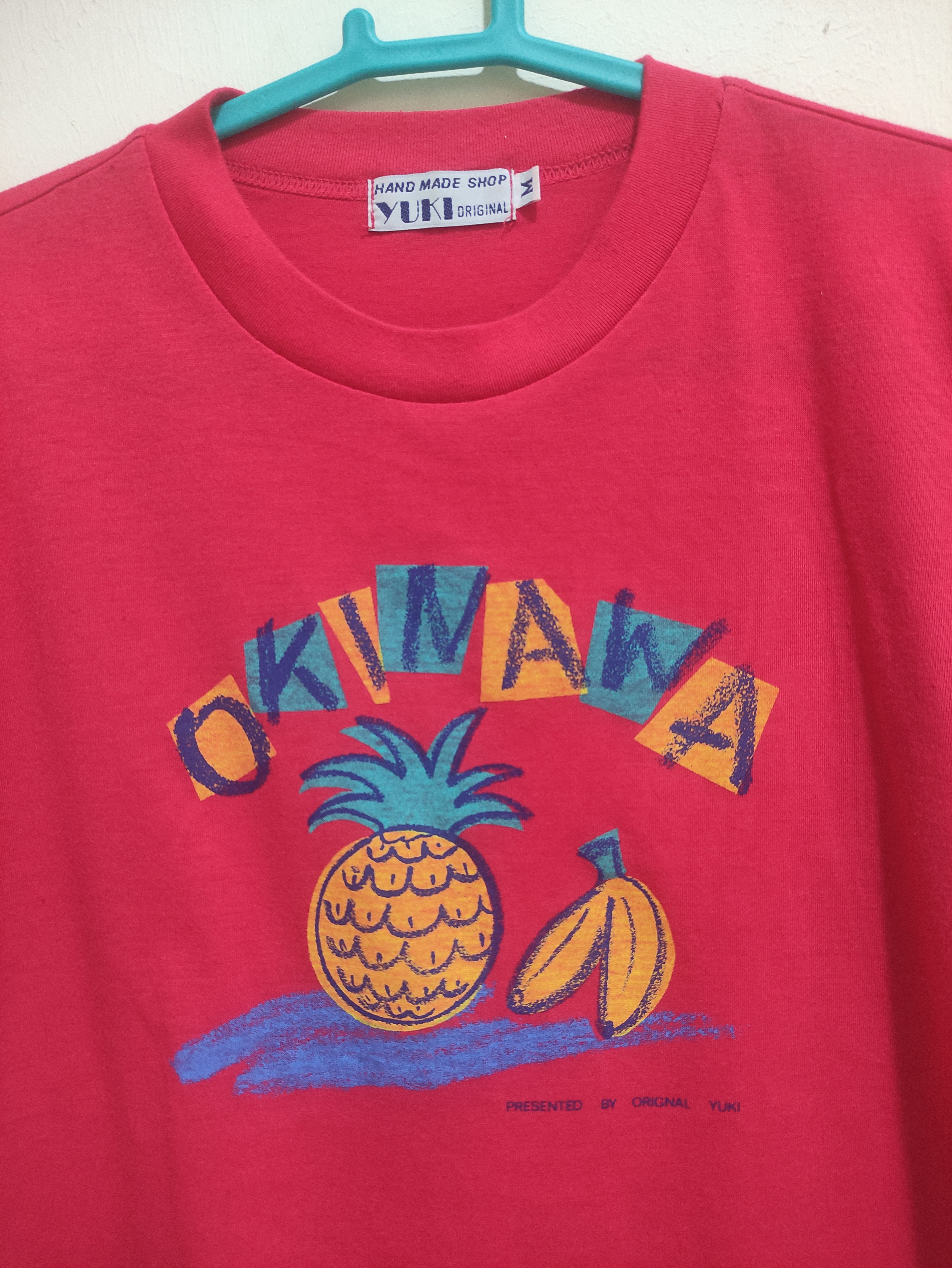 Vintage Vintage Simple Okinawa by HandMade YUKI Original RED T-Shirt Size US S / EU 44-46 / 1 - 8 Thumbnail