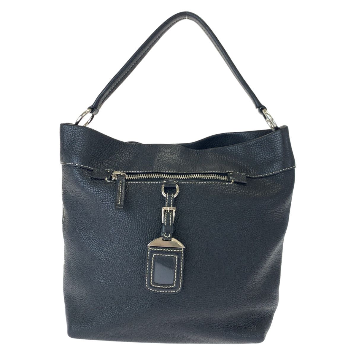 Prada Prada Prada Black Leather One-Shoulder Bag Leather Shoulder Bag in Very Good Condition Size ONE SIZE - 1 Thumbnail