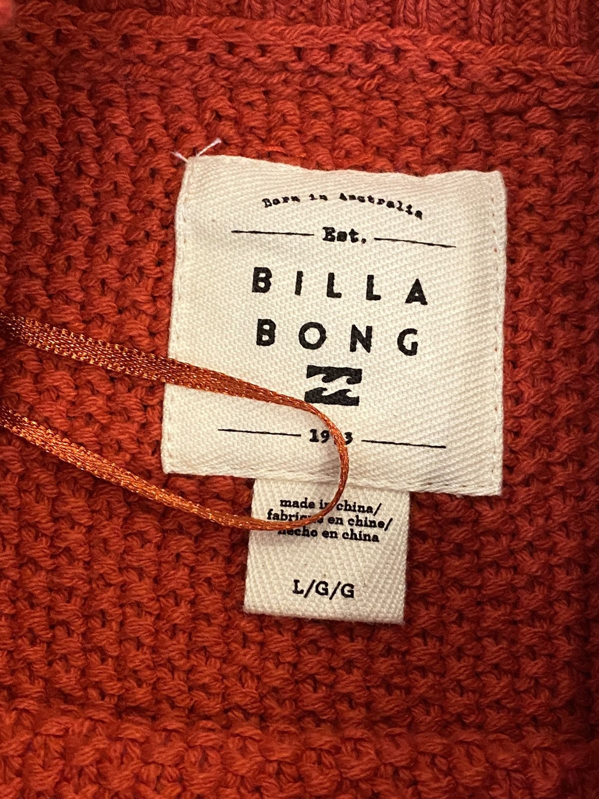 Billabong NWT Billabong Red Cable Knit Sweater Cropped L Size L / US 10 / IT 46 - 5 Thumbnail