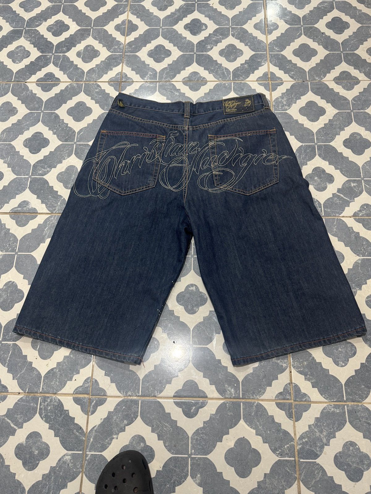 Christian Audigier *VERY RARE* LIMITED EDITION CHRISTIAN AUDIGIER SHORTS Size US 34 / EU 50 - 2 Thumbnail