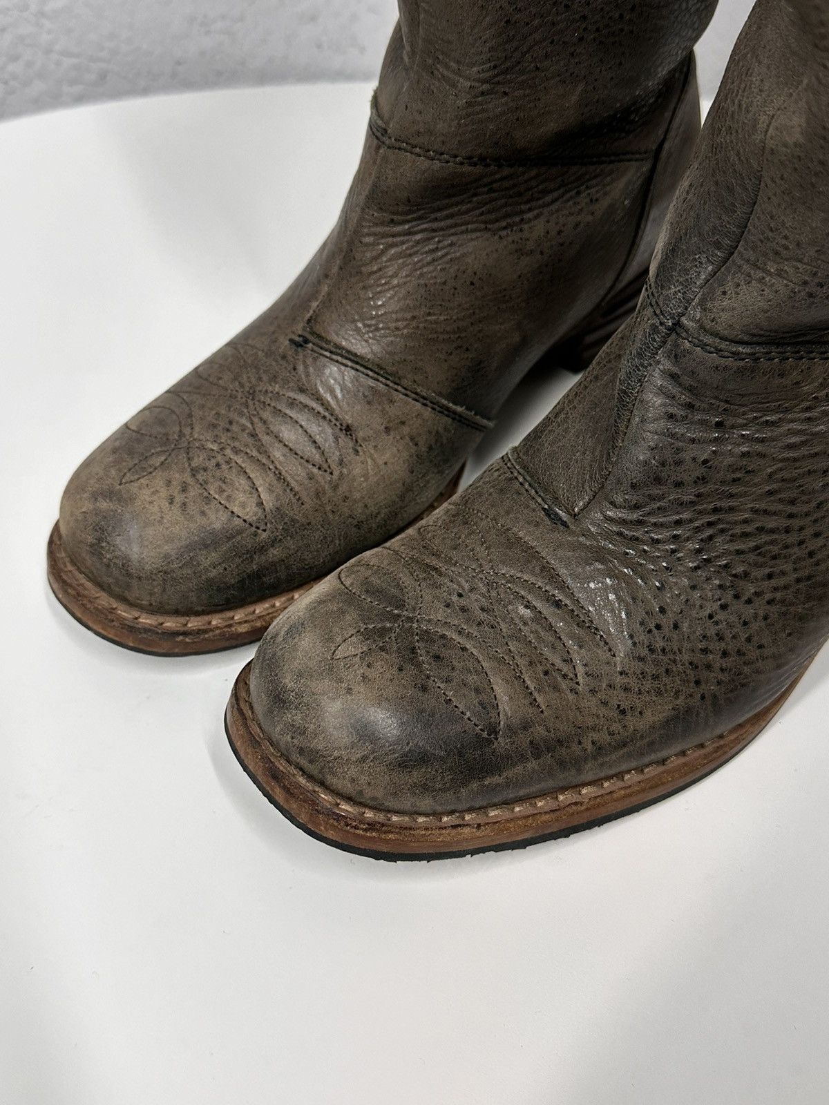 Pepe Jeans Vintage Leather Boots IfSixWasNine Guidi Style Margiela Vibe Size US 9 / IT 39 - 12 Thumbnail