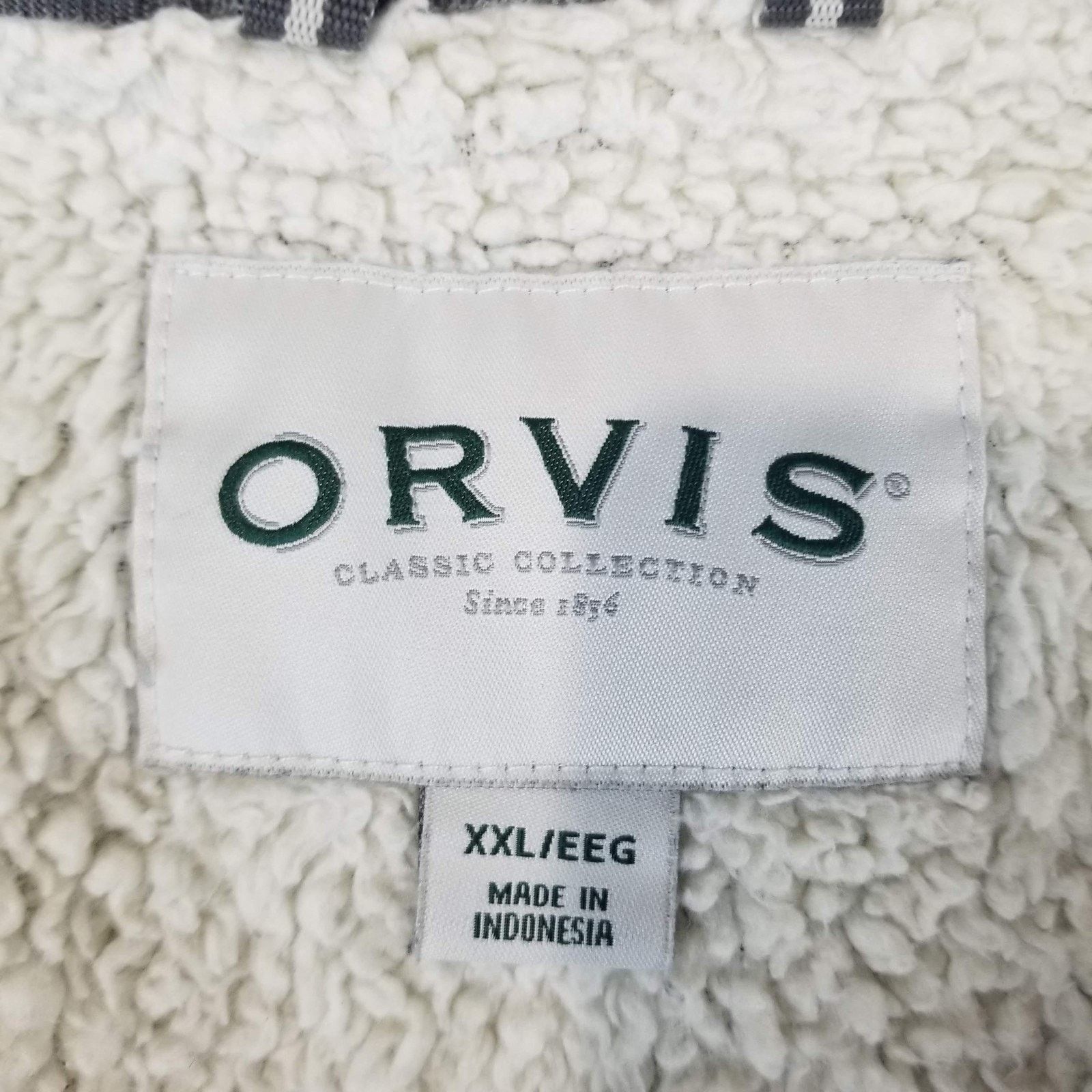Orvis Orvis Pullover Mens 2XL Gray Sherpa Fleece Quarter Zip Size US XXL / EU 58 / 5 - 7 Thumbnail