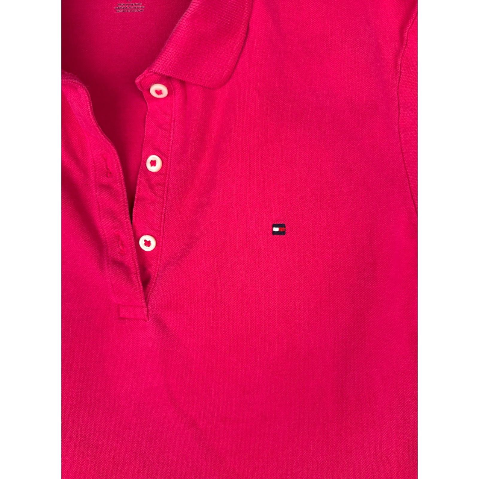 Tommy Hilfiger Tommy Hilfiger Polo Shirt Women M Pink Cotton Blend Short Sleeve Shirt Casual Womens Polo Size M / US 6-8 / IT 42-44 - 6 Thumbnail