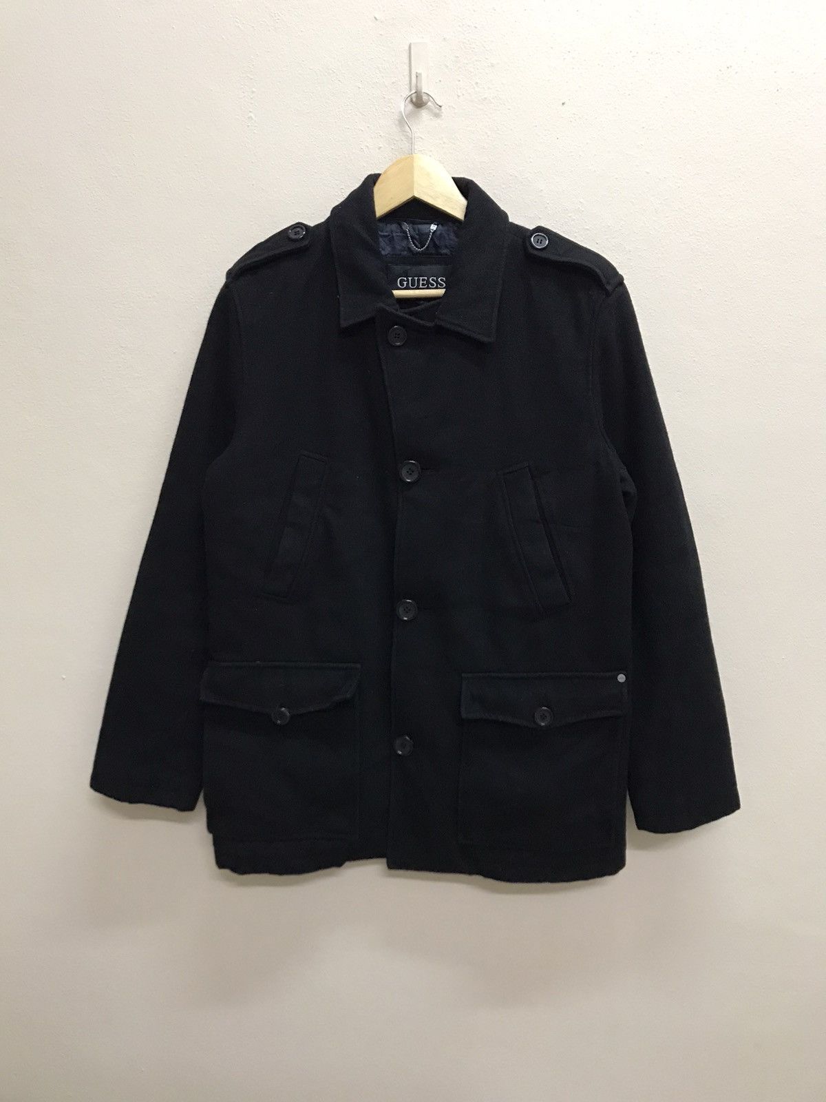 Guess Vintage Guess Wool Coat Jacket Size US M / EU 48-50 / 2 - 14 Thumbnail