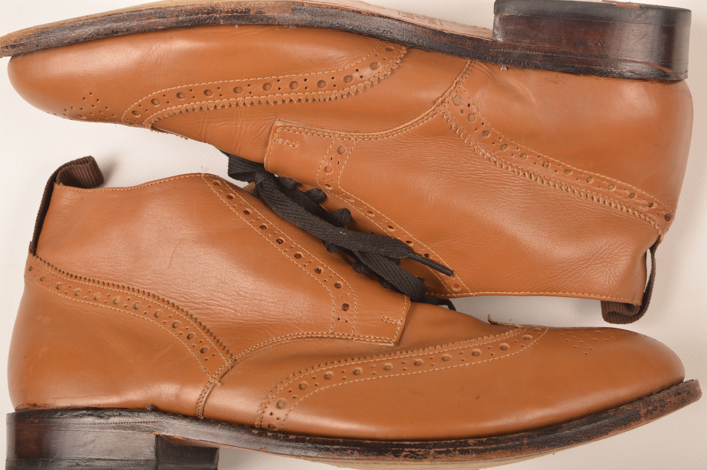Designer Samuel Windsor Handmade Brown Leather Brogues Boots Size US 10 / EU 43 - 5 Thumbnail