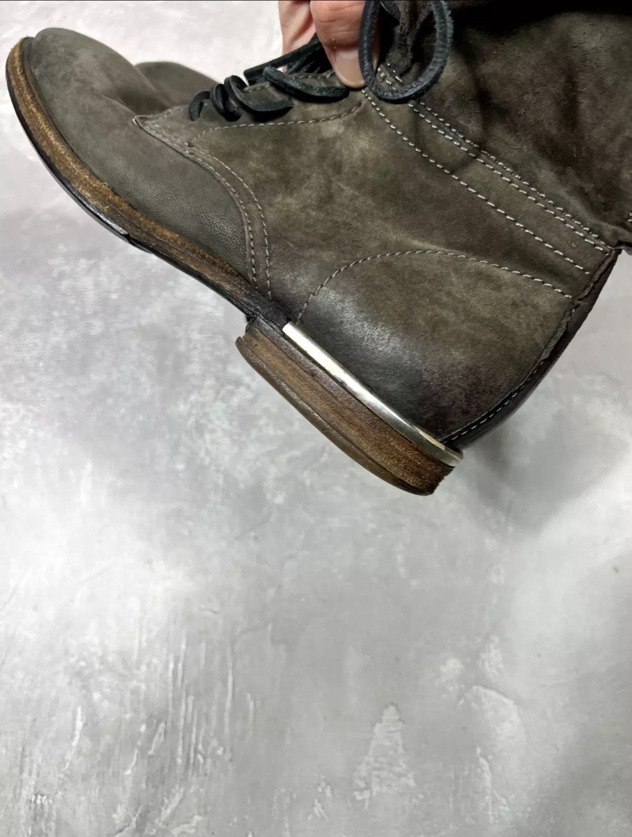 Vintage Vintage Airsteps A.S 98 Avantgarde Distressed Leather Boot Size US 9 / IT 39 - 8 Thumbnail