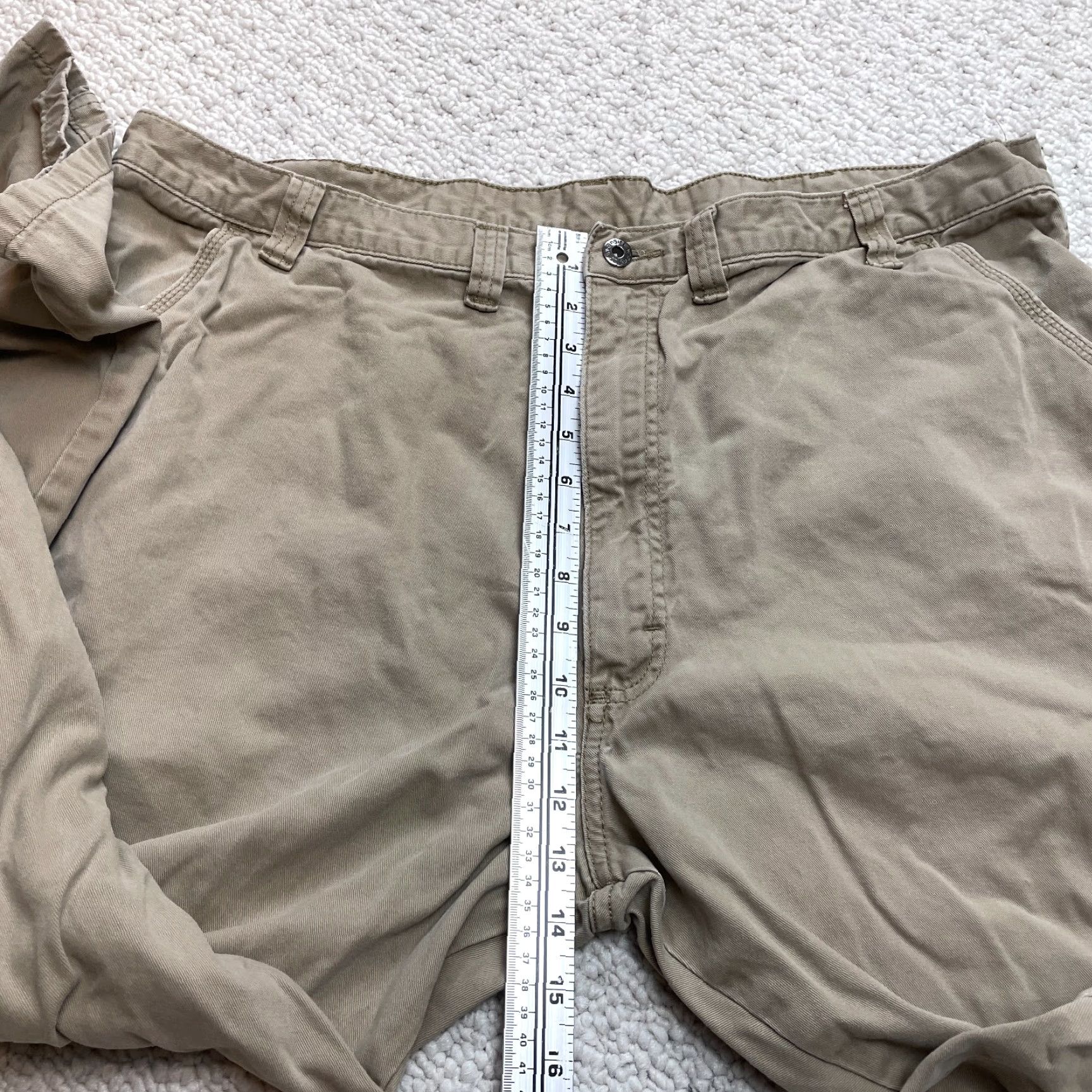 Wrangler Wrangler Cargo Pants Mens 44x30 Beige Solid Cotton High Rise Straight Pockets Mens Beige Cargo Pants 44x30 Wrangler Size US 44 / EU 60 - 6 Thumbnail