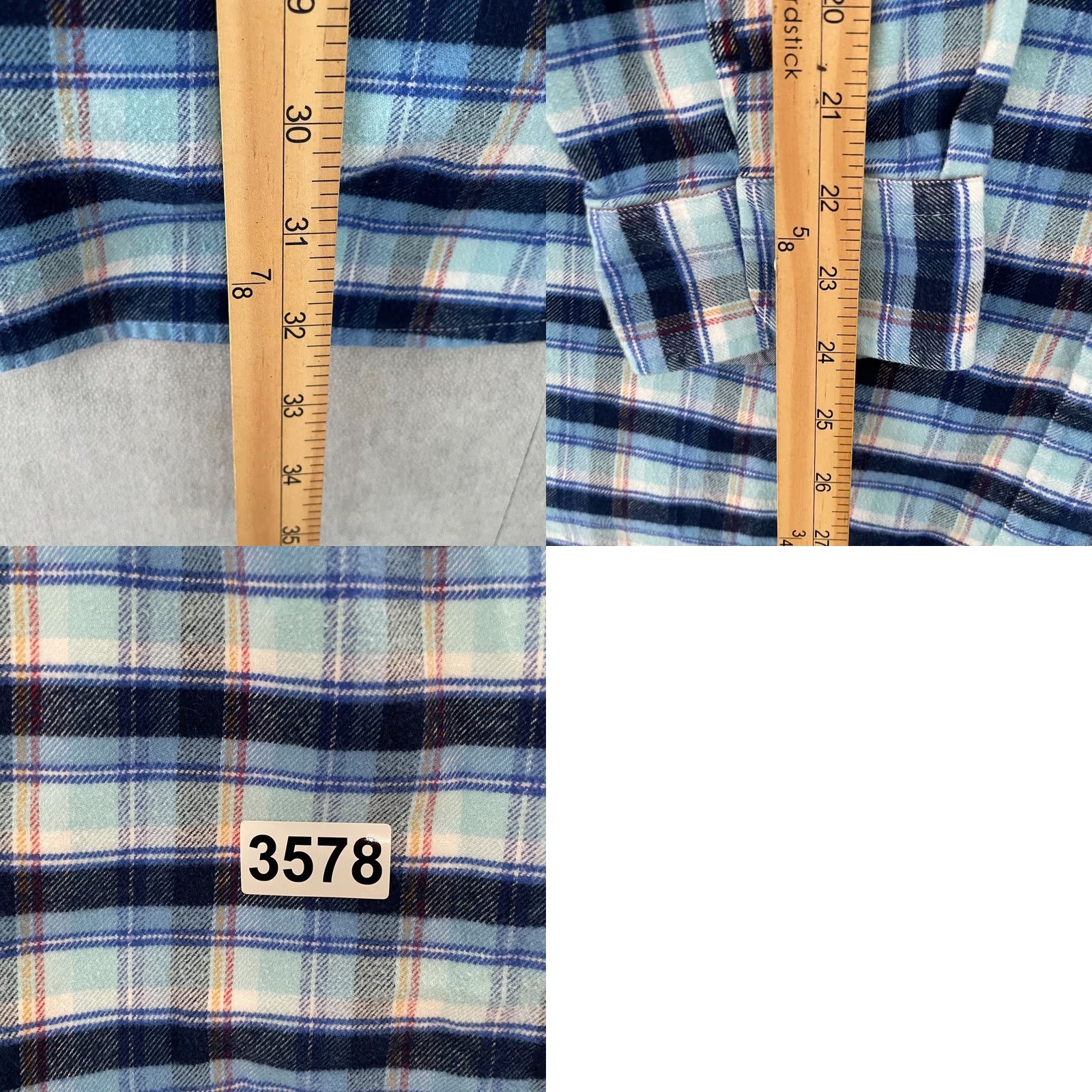 Psycho Bunny Psycho Bunny Shirt Adult 3XL Blue Plaid Pima Cotton Flannel Button Up Mens XXXL Size US XXL / EU 58 / 5 - 8 Thumbnail