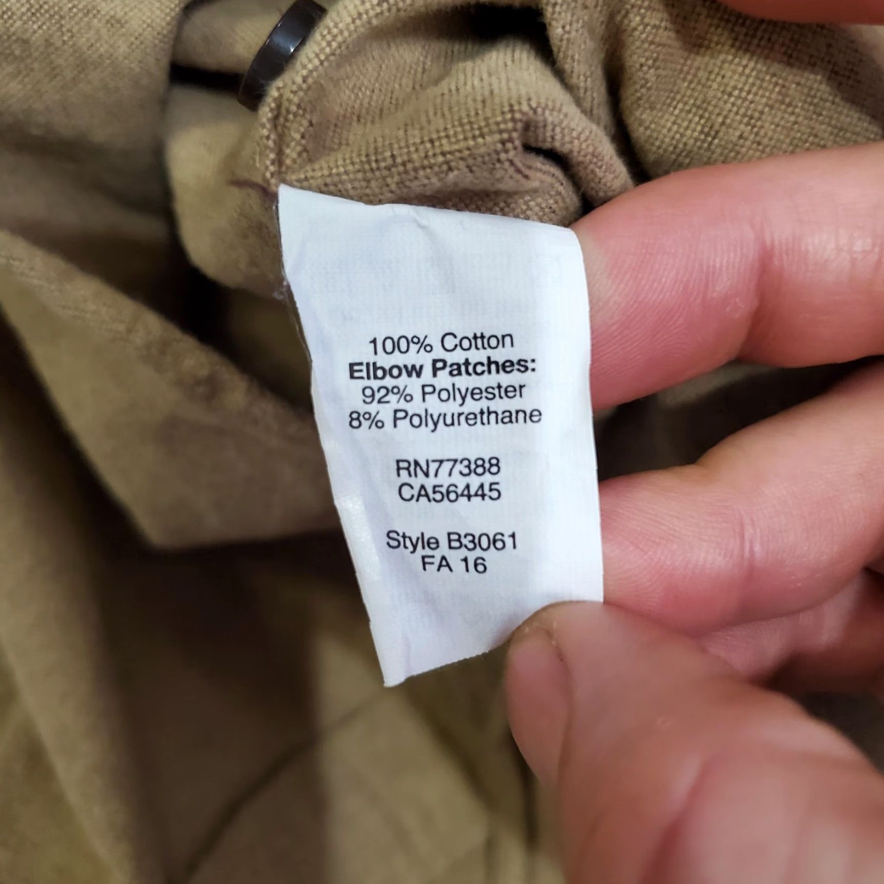 J.Crew J. Crew Shirt Mens Medium Beige Elbow Patch Button-Down Long Sleeve Casual Shirt Size US M / EU 48-50 / 2 - 6 Thumbnail