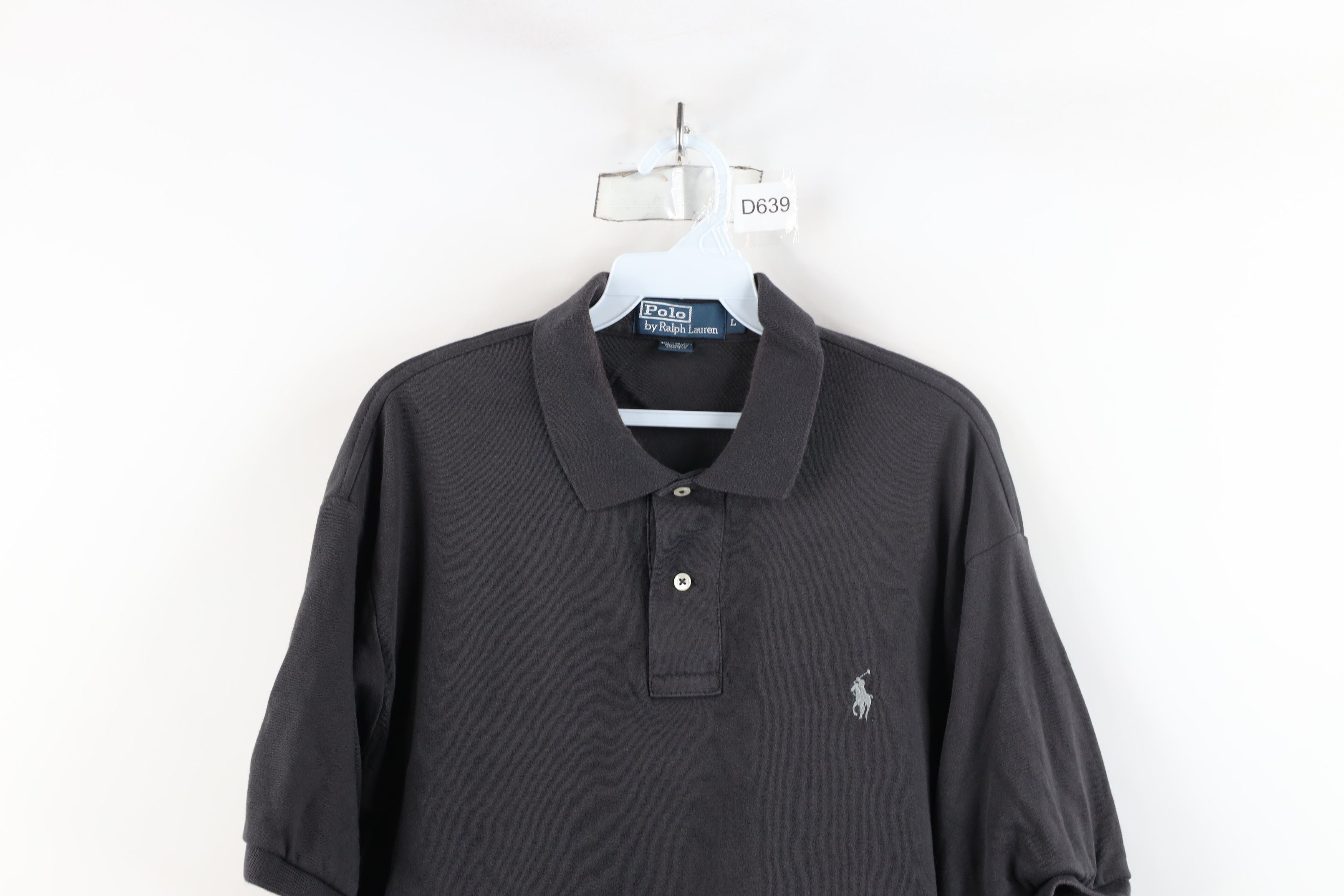 Ralph Lauren × Vintage Vintage 90s Ralph Lauren Touch Cotton Polo Shirt Dark Gray Size US L / EU 52-54 / 3 - 2 Thumbnail