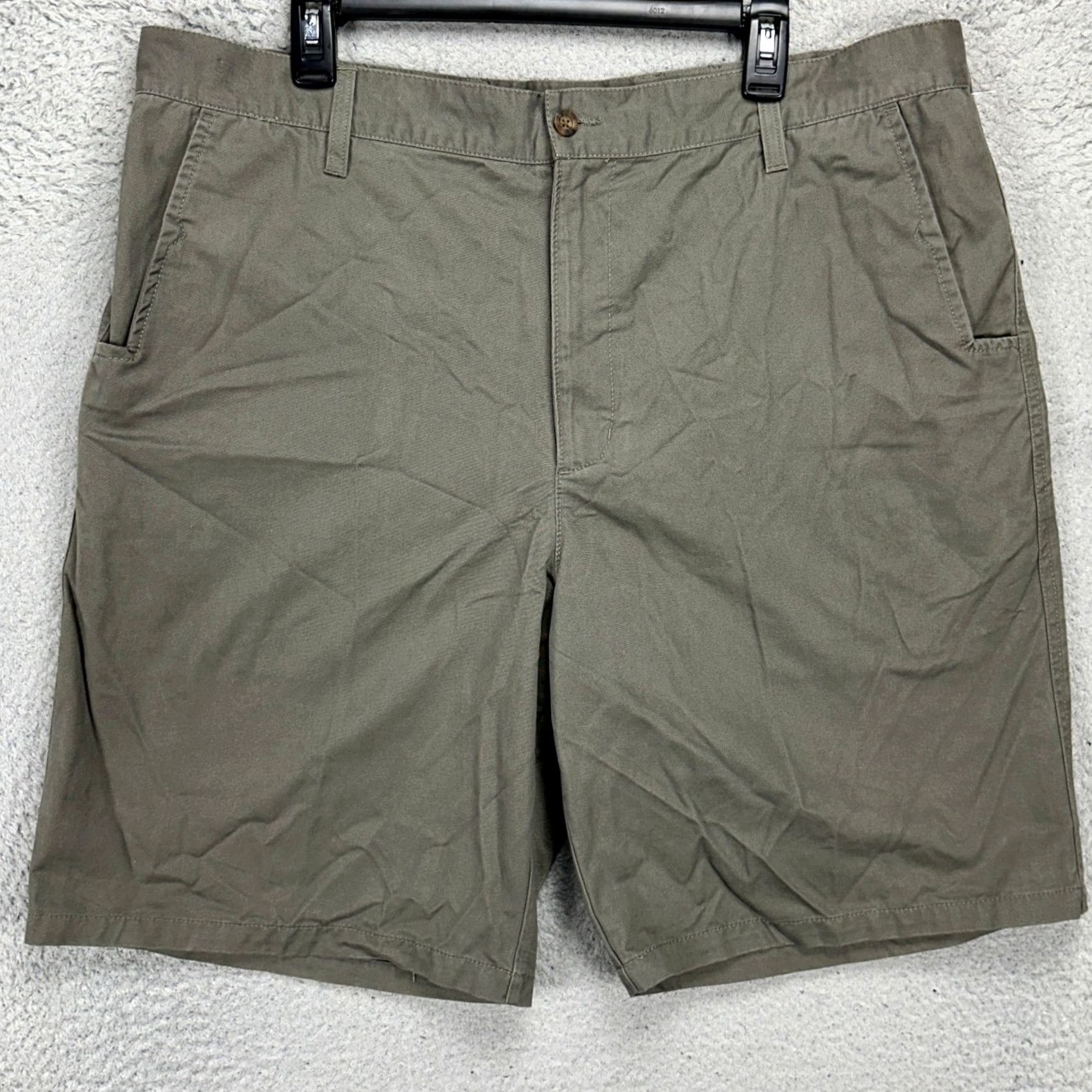 Vintage Woolrich Fieldstone Mens Khaki Shorts 40 Gray Flat Front Pockets Casual NEW Size US 40 / EU 56 - 2 Thumbnail
