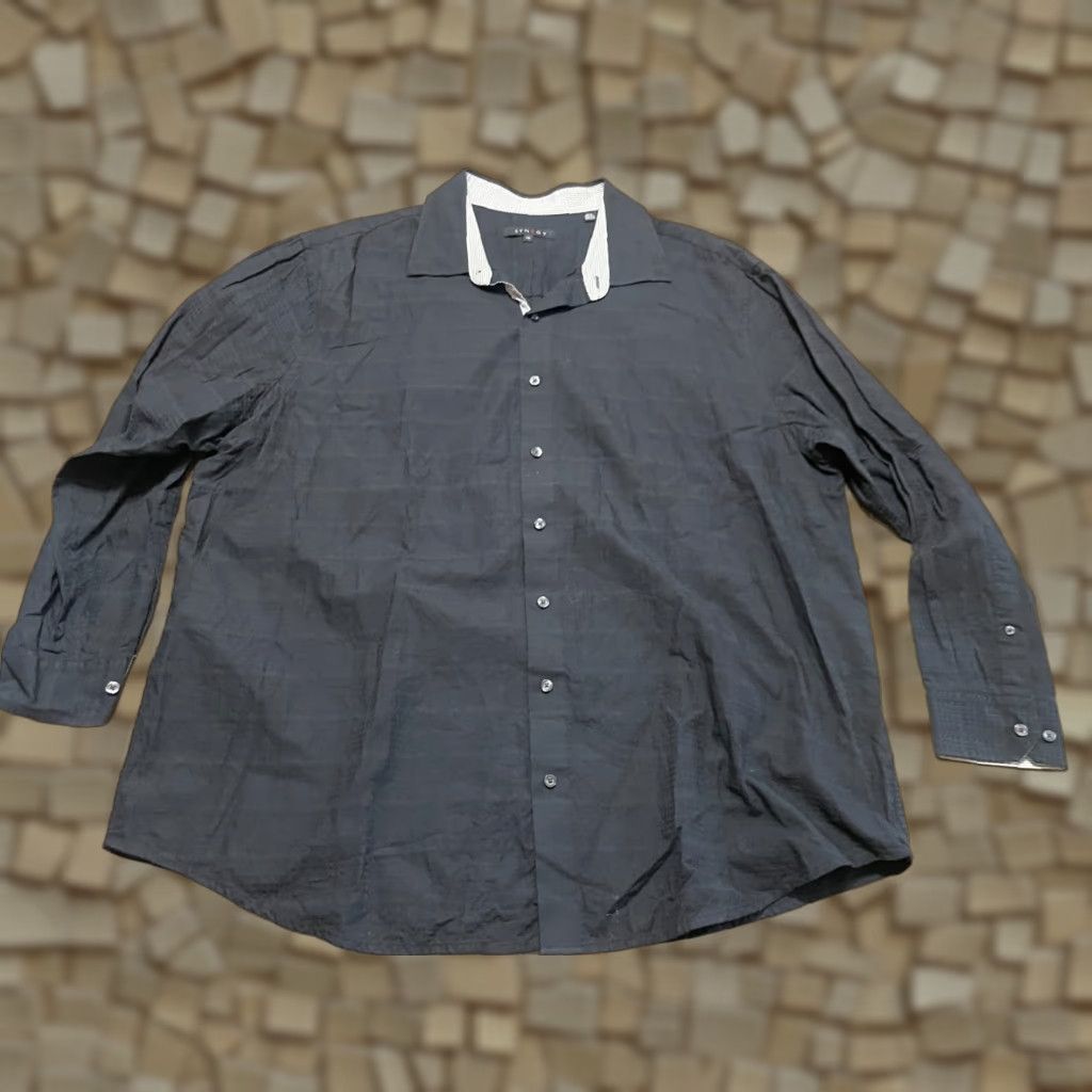 Vintage SYNRGY Shirt Men's 2XL Black Long Sleeve Button Up Shirt Size US XXL / EU 58 / 5 - 1 Thumbnail