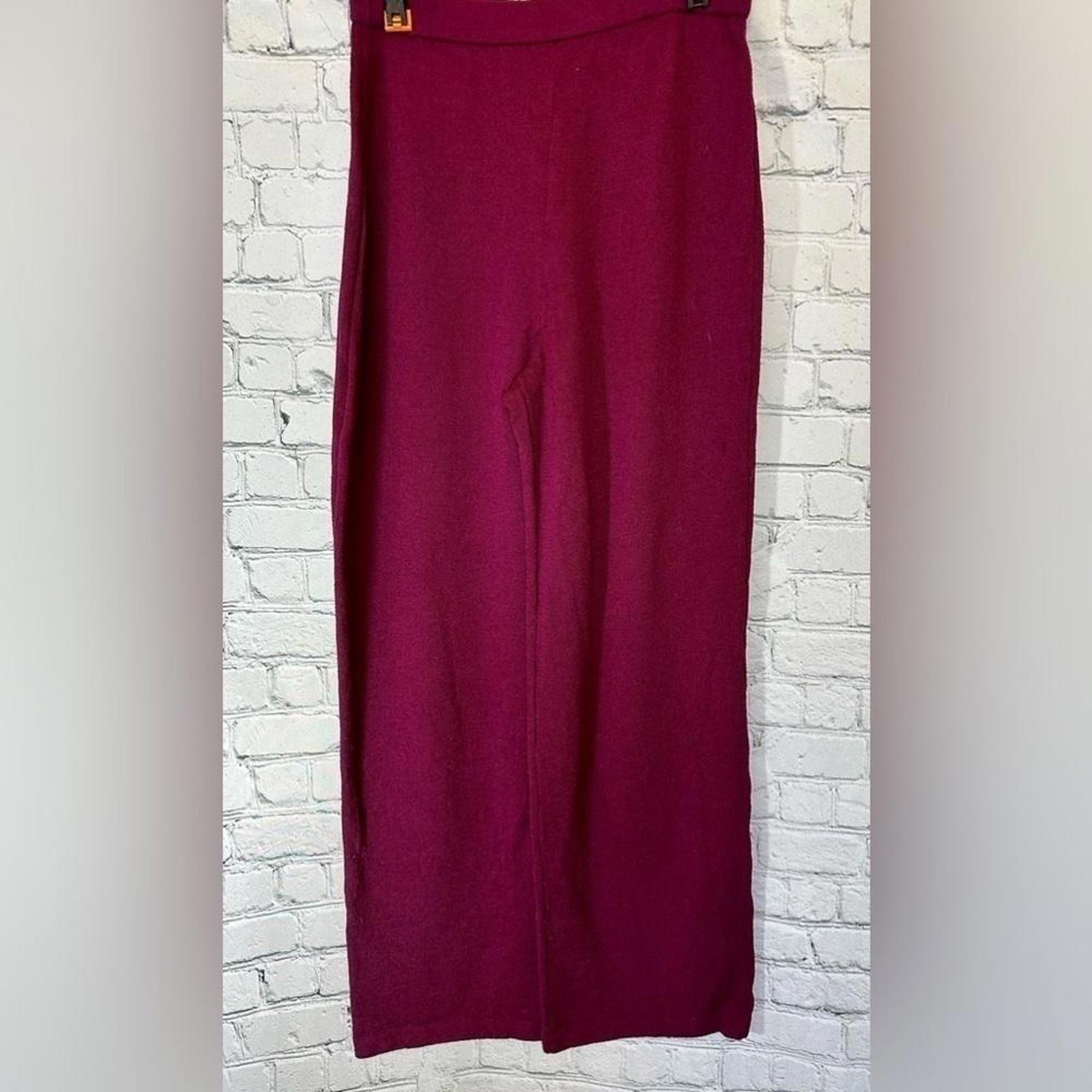 Andrew St. John St. John Collection Women's Wide Leg Pant - Magenta Size 30" / US 8 / IT 44 - 4 Thumbnail