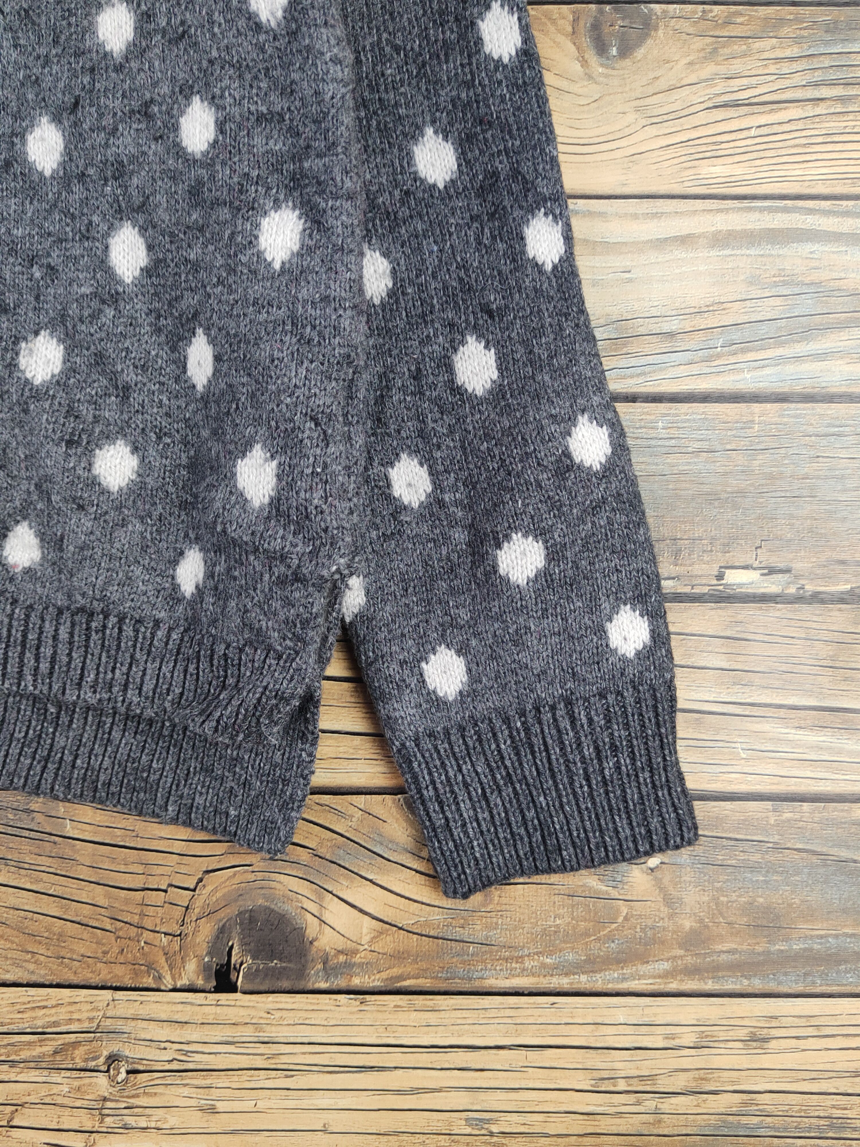Vintage Uniqlo Dark Gray Polkadot Knitwear Sweatshirts #W2173 Size M / US 6-8 / IT 42-44 - 6 Thumbnail