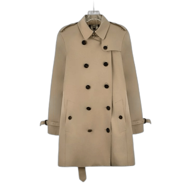 Burberry Burberry Brown Cotton Double-Breasted Trench Coat Size XS / US 0-2 / IT 36-38 - 1 Thumbnail