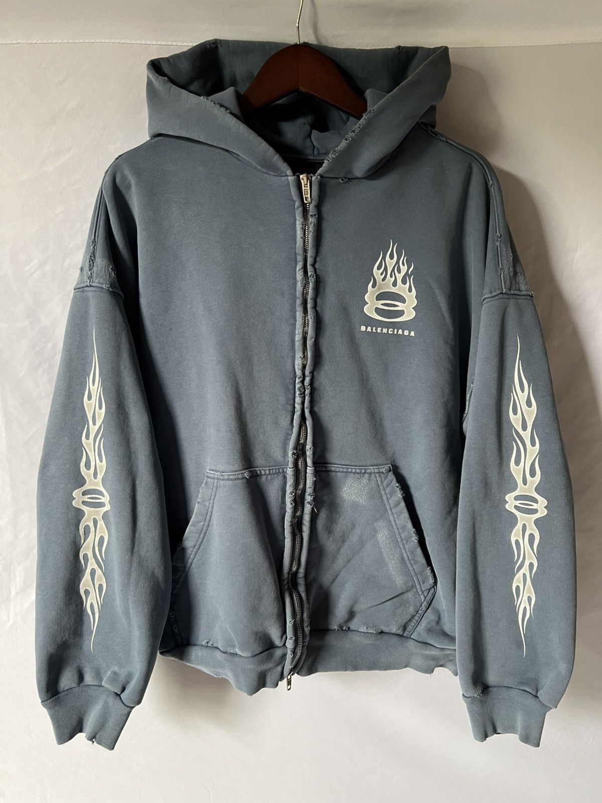 Balenciaga Burning Unity Zip Up Hoodie