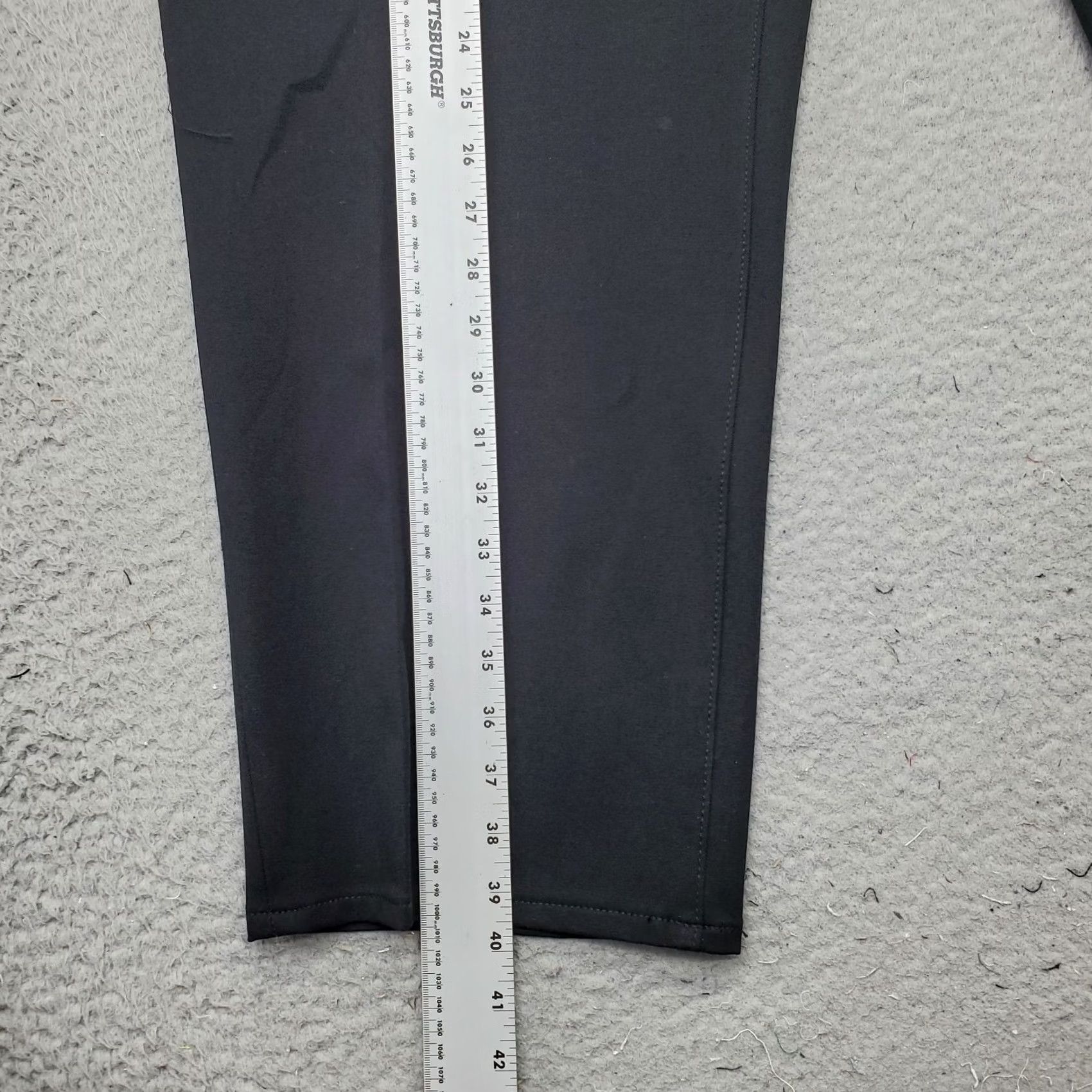 Chaps Chaps Womens 26W Black Slim Fit Mid Rise Comfort Elastic Straight Leg Pants Size 26" / US 2 / IT 38 - 3 Thumbnail