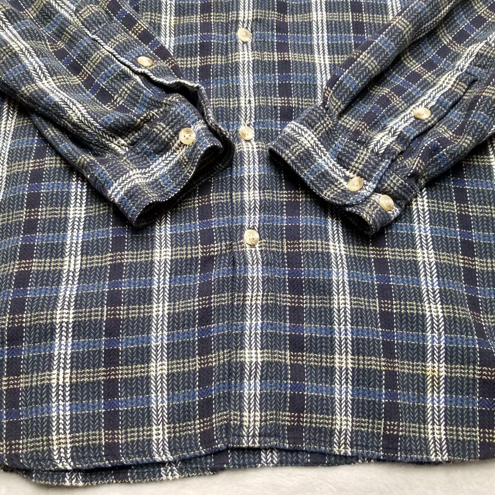Vintage VINTAGE Columbia Shirt Mens XL Blue Plaid Button Long Sleeve 100% Cotton Casual Size US XL / EU 56 / 4 - 4 Thumbnail