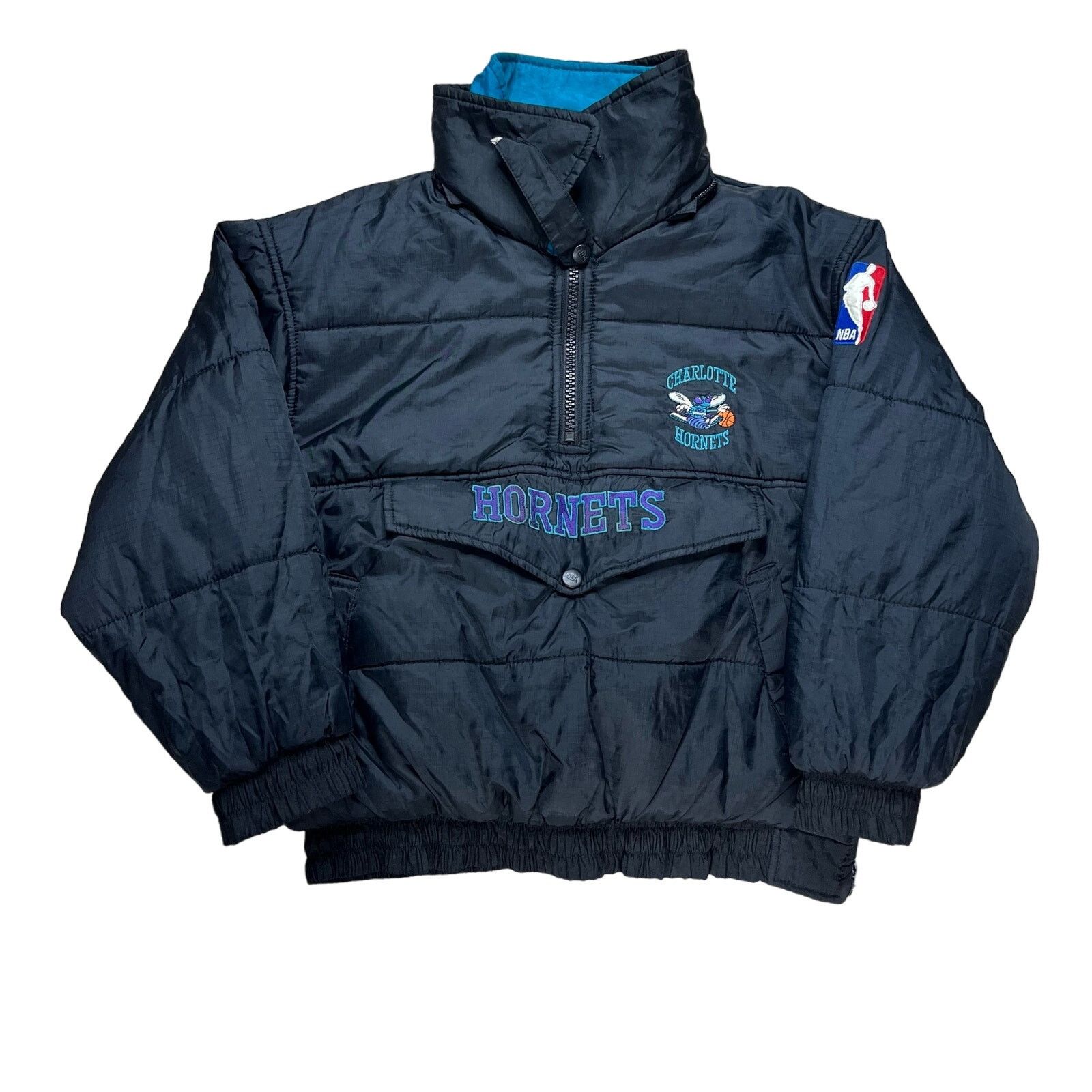 Vintage charlotte hornets puffer store jacket