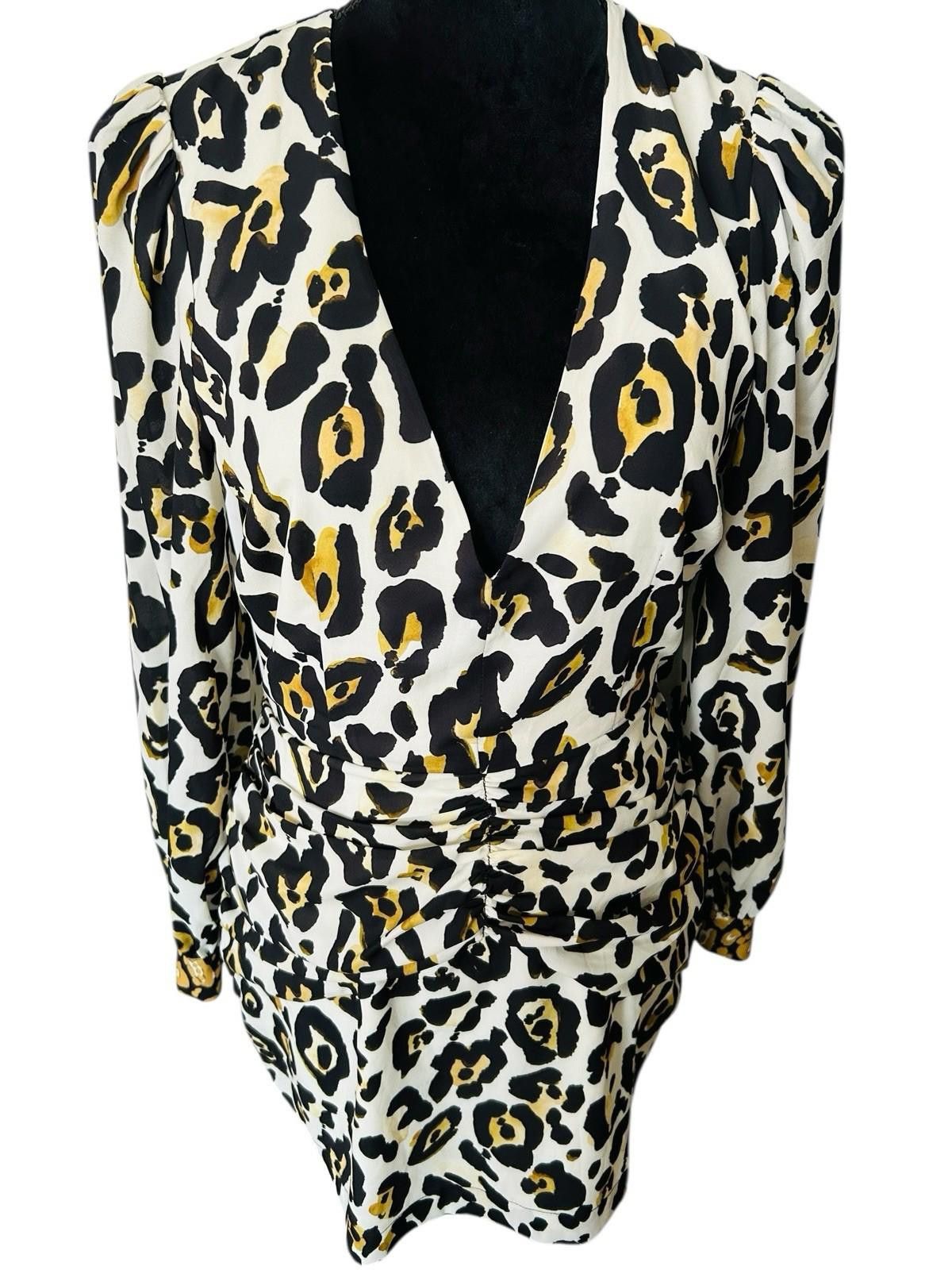 Other Vestire dress leopard long sleeved - Size AU 10 US 6 (009) Size M / US 6-8 / IT 42-44 - 1 Thumbnail