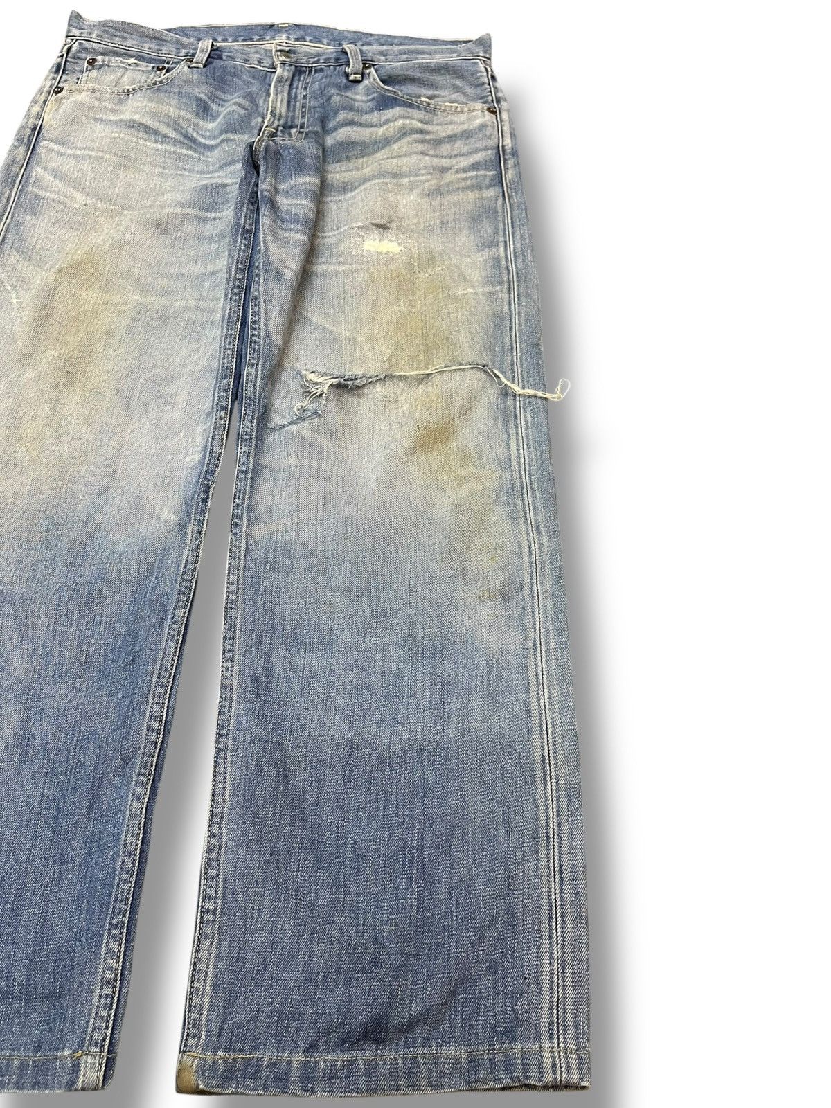 Levi's Vintage Clothing Vintage Levi’s 503 Baggy Straight Loose Distressed Denim Size US 34 / EU 50 - 4 Thumbnail