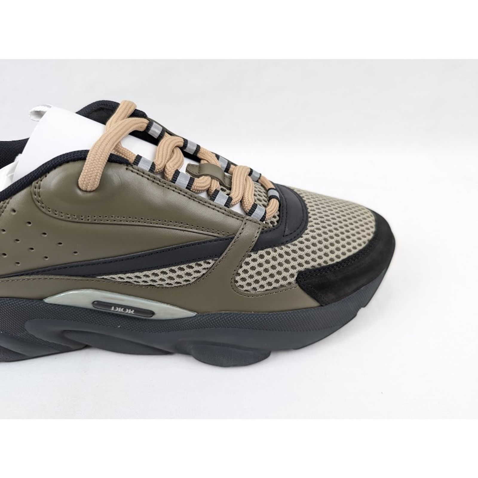 Dior o1rshd1 B22 Calfskin Mesh Sneakers in Khaki Size US 13 / EU 46 - 3 Thumbnail