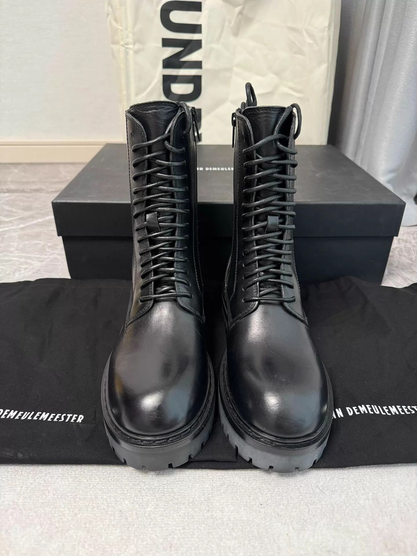 Ann Demeulemeester Ann Demeulemeester high-top combat boots 36.5 black Size US 6 / IT 36 - 2 Thumbnail