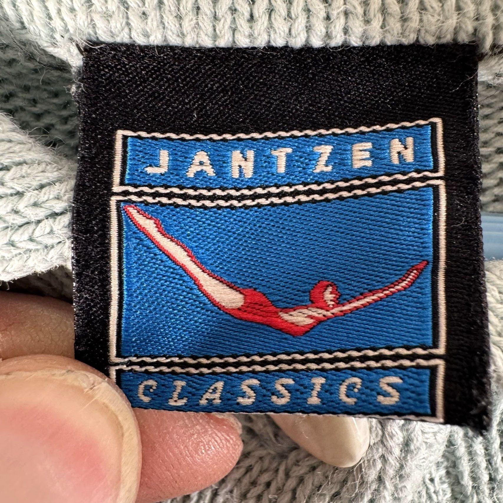 Jantzen VINTAGE Jantzen Classics Sweater Top Blouse M Green 90s Pastel Soft Girl Cottagecore Y2K Easter Gothic Retro Cotton Ramie Knit Womens Size M / US 6-8 / IT 42-44 - 7 Thumbnail