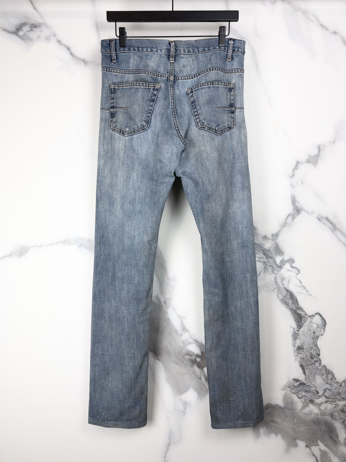 Dior SS08 Dior Homme Distressed Silver Blue Denim Jeans Jake Size US 30 / EU 46 - 2 Thumbnail