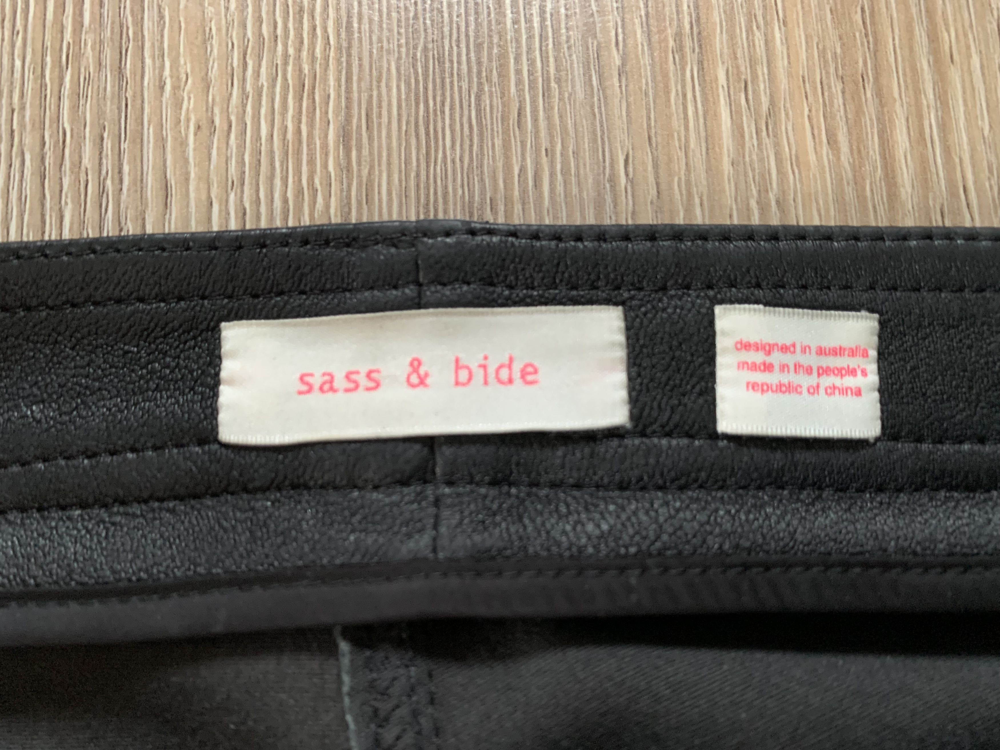 Leather × SAS × Vintage Sass & Bide Australia Women's Lamb Leather Pants Size 27" / US 4 / IT 40 - 8 Thumbnail