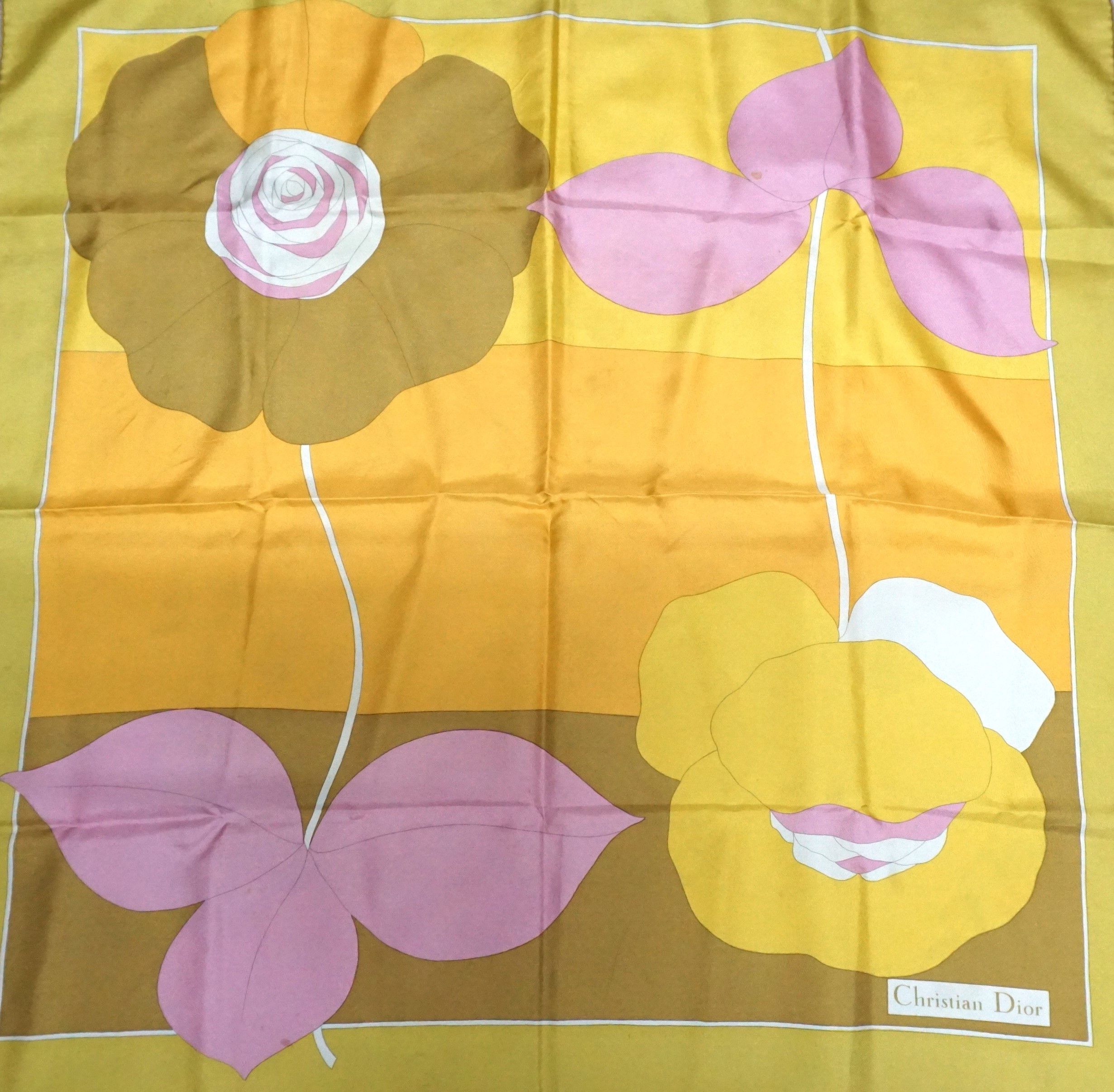 Christian Dior Monsieur Vintage Christian Dior silk scarf flower Size ONE SIZE - 7 Thumbnail