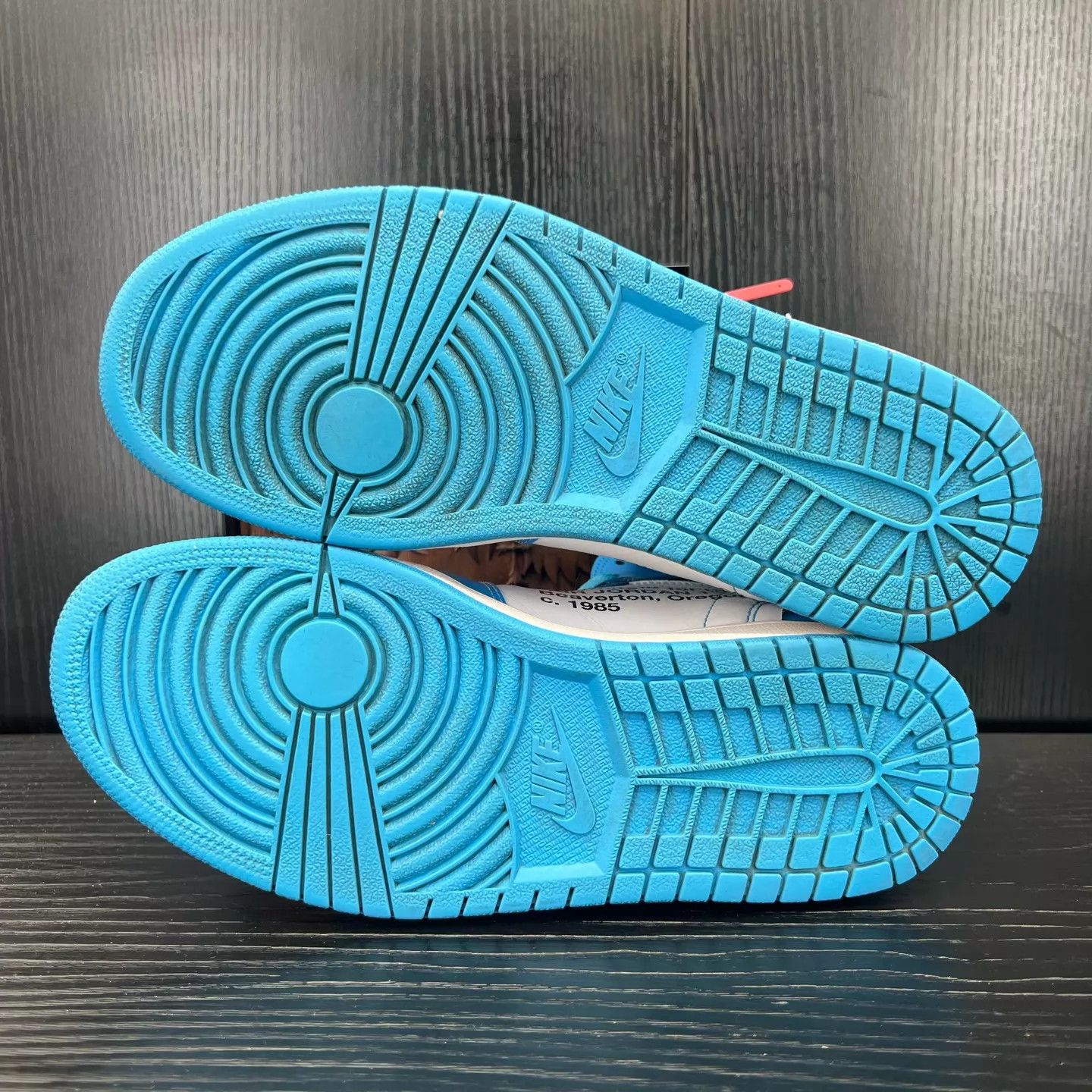 Off-White OW x AJ1 University Blue 43 Good Condition Boxed Size US 10 / EU 43 - 5 Thumbnail