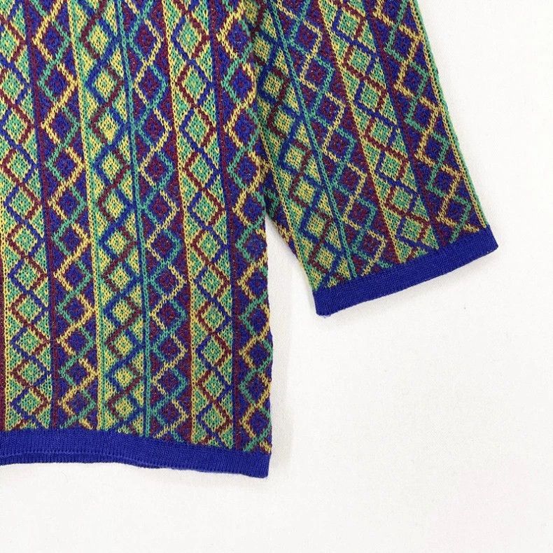 Kenzo KENZO Checkered knit color clash turtleneck sweater knitwe Size M / US 6-8 / IT 42-44 - 3 Thumbnail