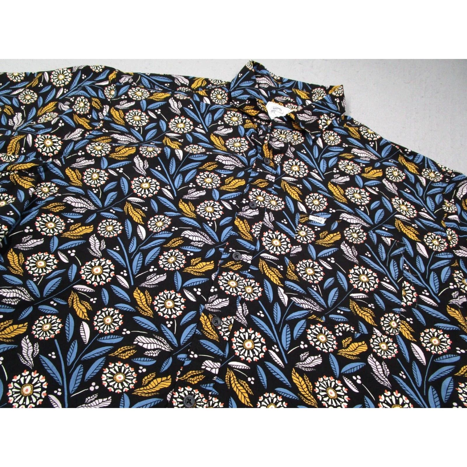O'Neill VINTAGE ONeill Shirt Men 2XL XXL Blue Button Up Short Sleeve Hawaiian Organic Blend Tiki Size US XXL / EU 58 / 5 - 2 Thumbnail