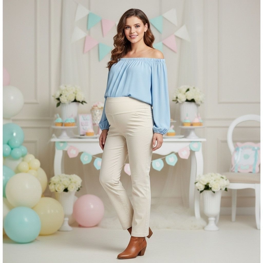 Gap Gap Maternity Cream Pants Size 4 Size 27" / US 4 / IT 40 - 1 Thumbnail