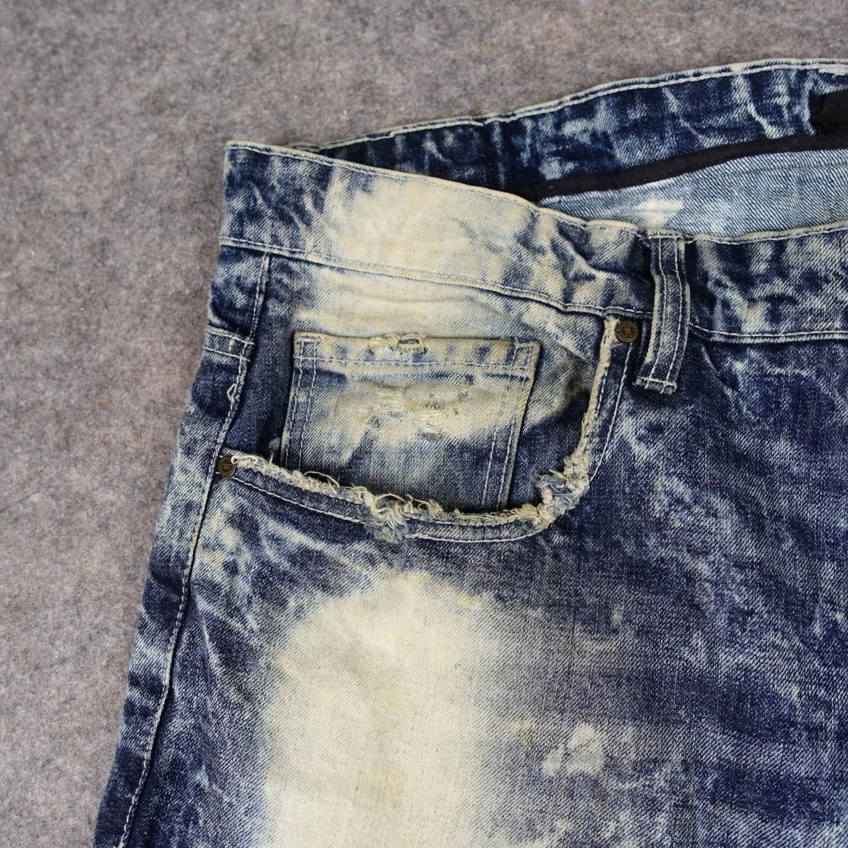 Jordan Craig Jordan Craig Jeans Mens 40x32 Blue Acid Wash Distressed Denim Pants Grunge Skate Size US 40 / EU 56 - 5 Thumbnail